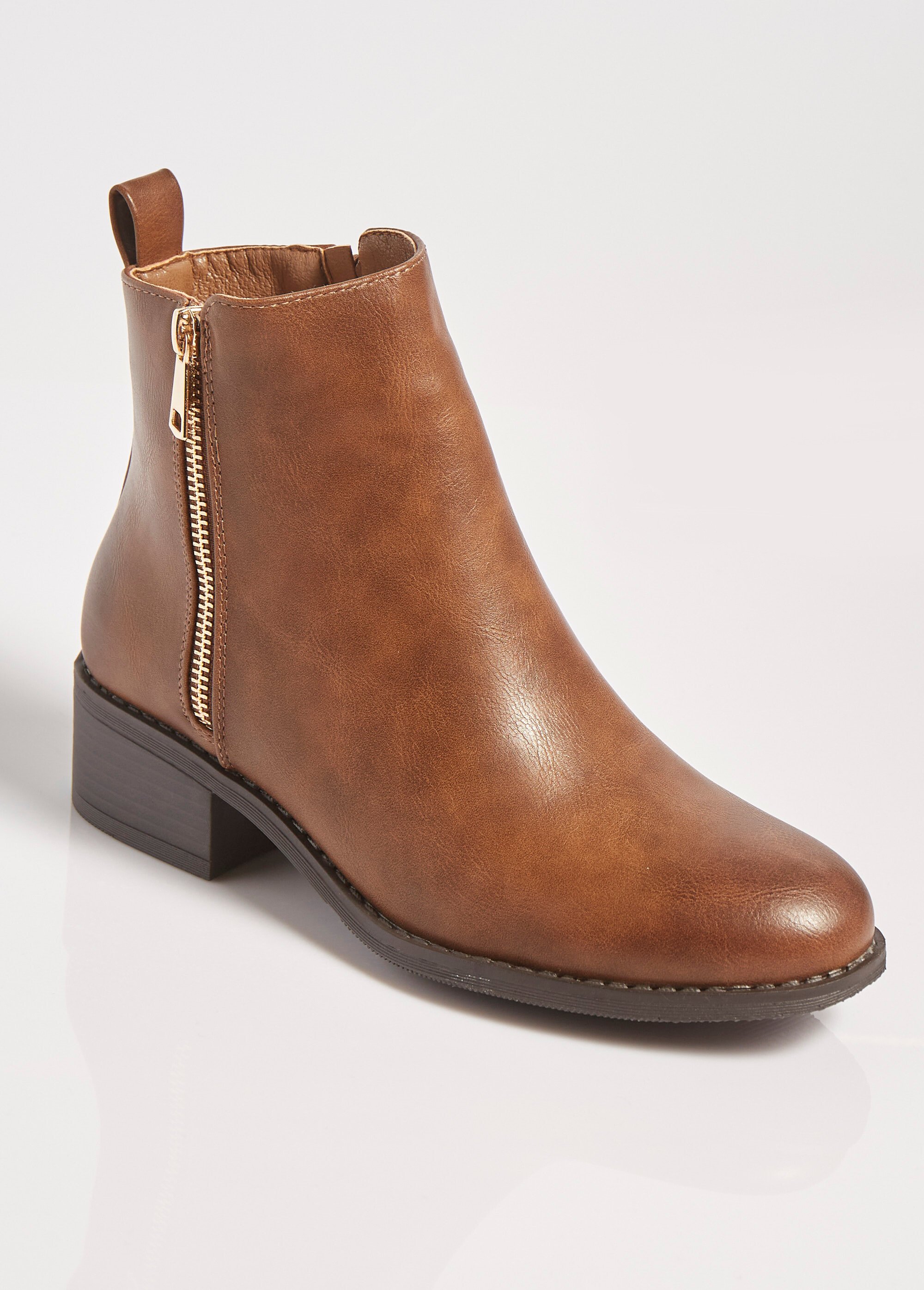 Boots à talon avec double zip