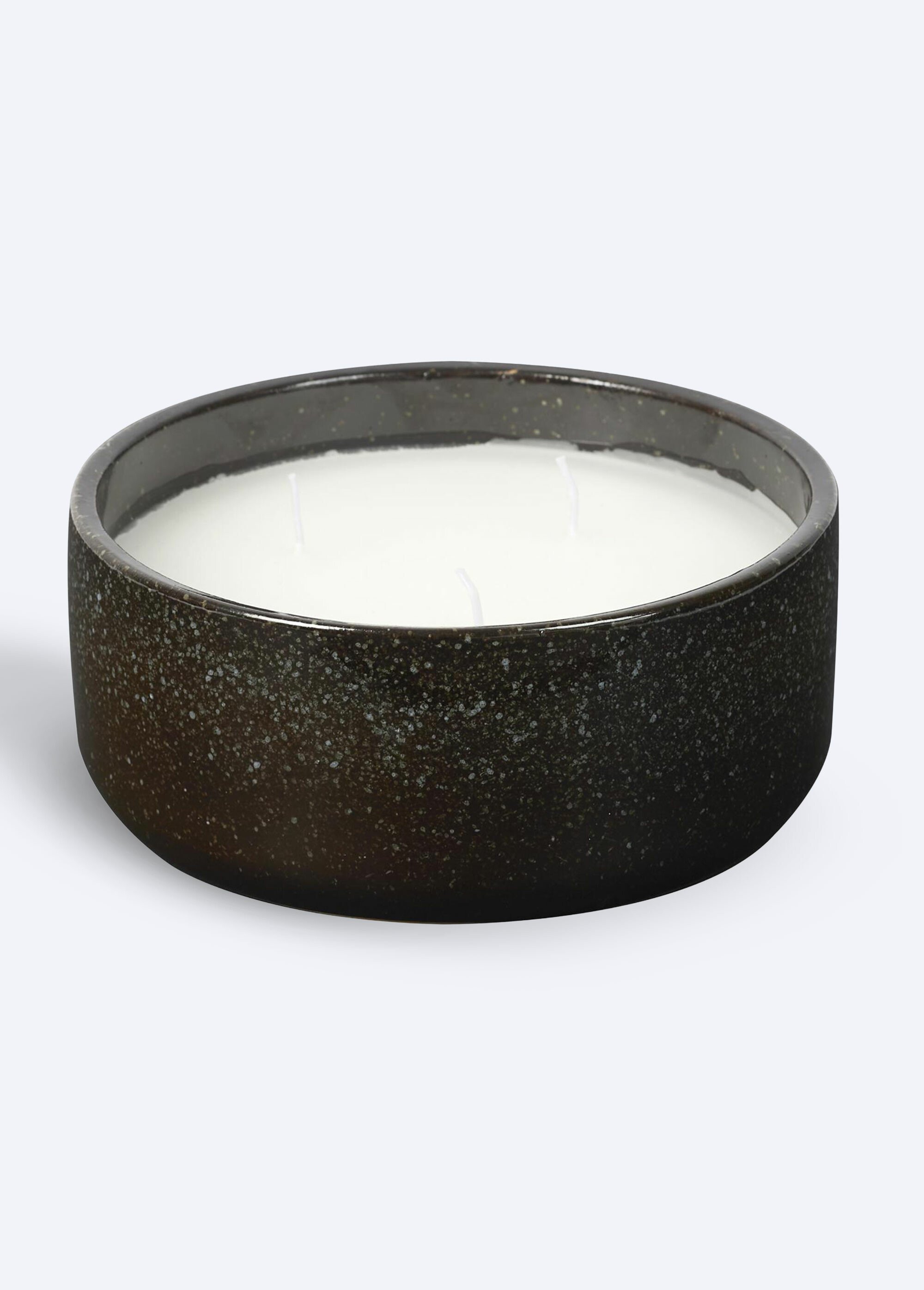 Bougie parfumée en céramique, 3 mèches Noir CMP-BO0004 FA1