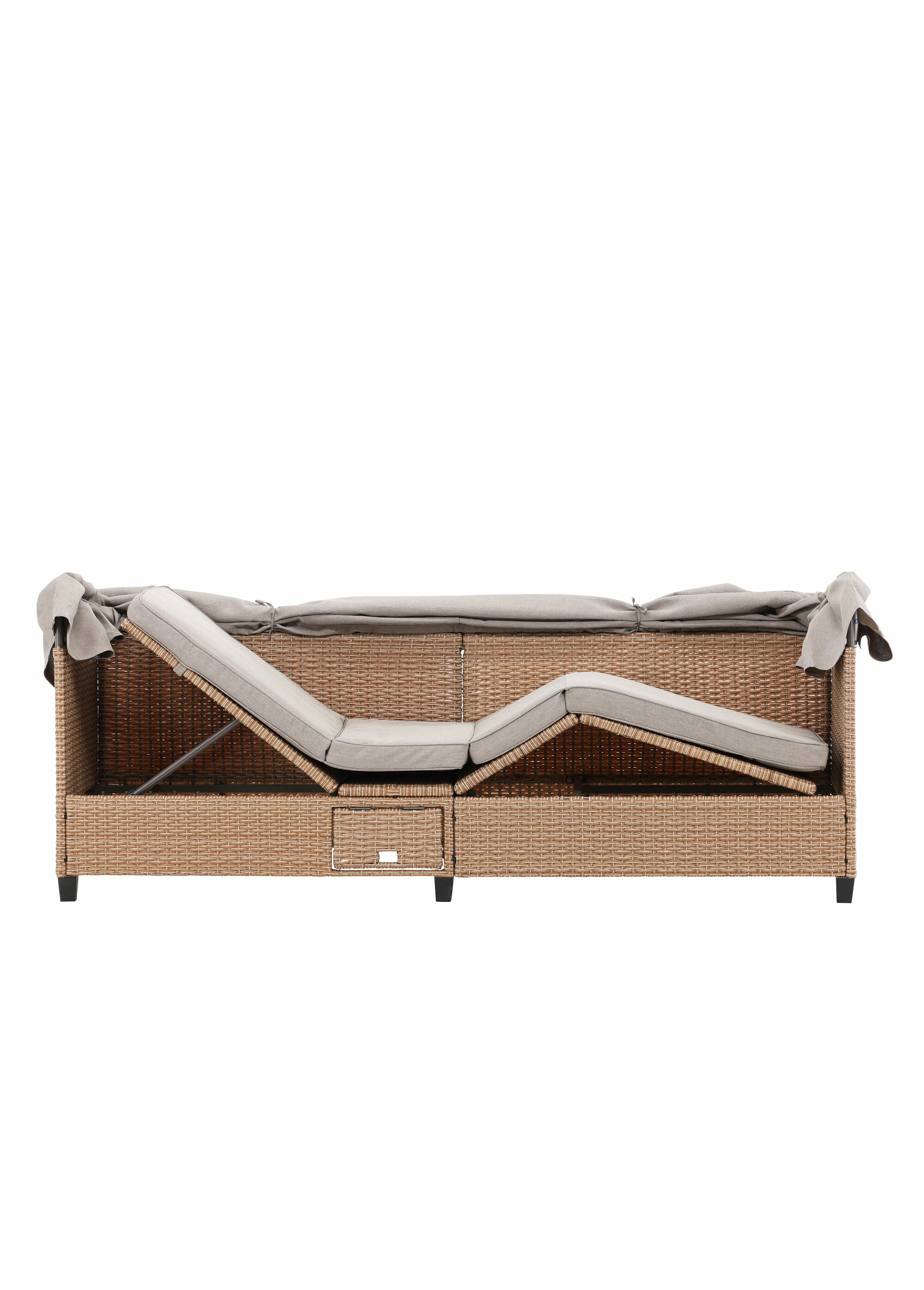 Canapé 4 places outdoor + toit ajustable BEIGE VEN-2067-222 DE2