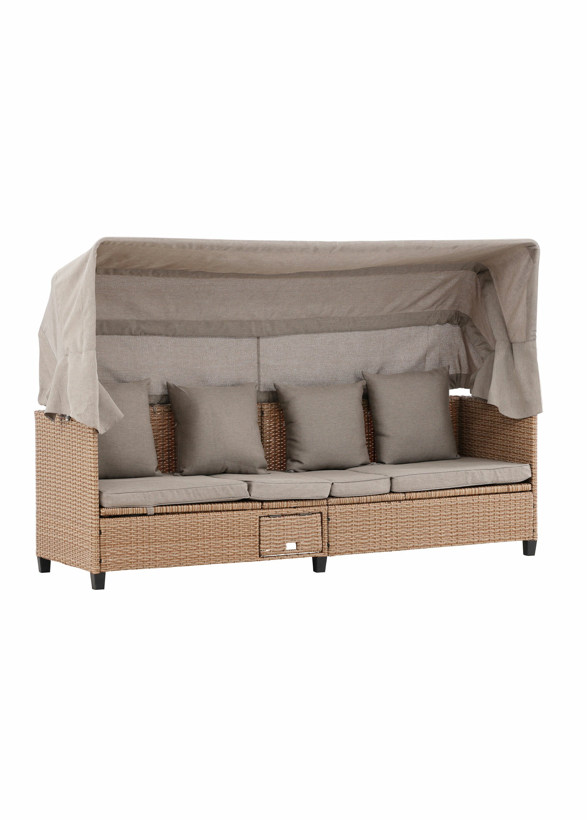 Canapé 4 places outdoor + toit ajustable BEIGE VEN-2067-222 FA1