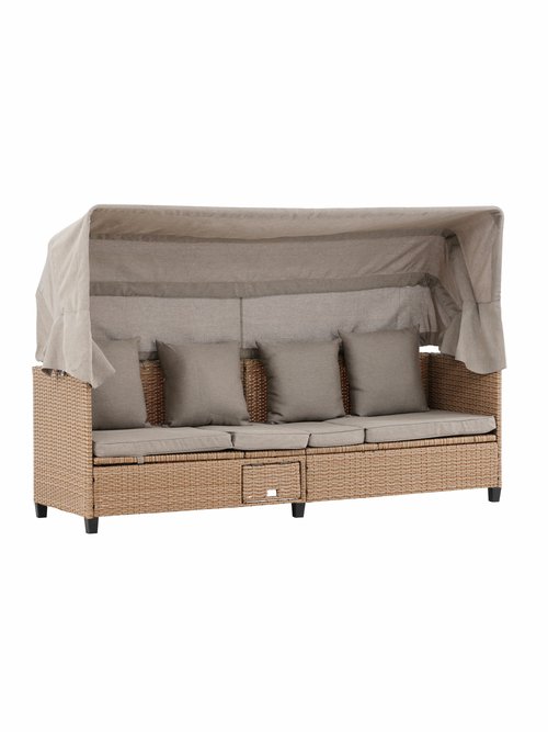 Canapé 4 places outdoor + toit ajustable BEIGE VEN-2067-222 FA1