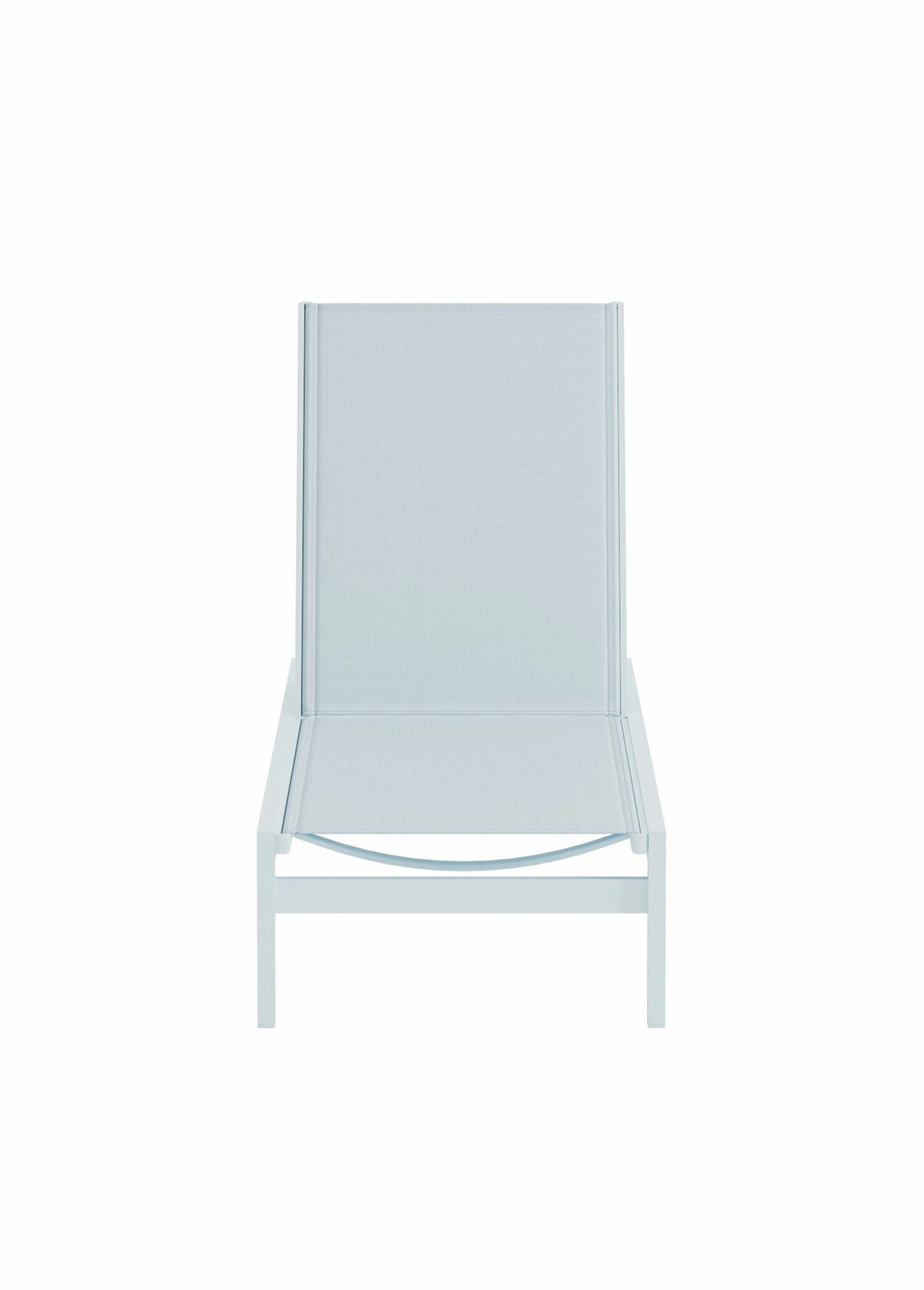 Chaise longue en alu, dossier réglable