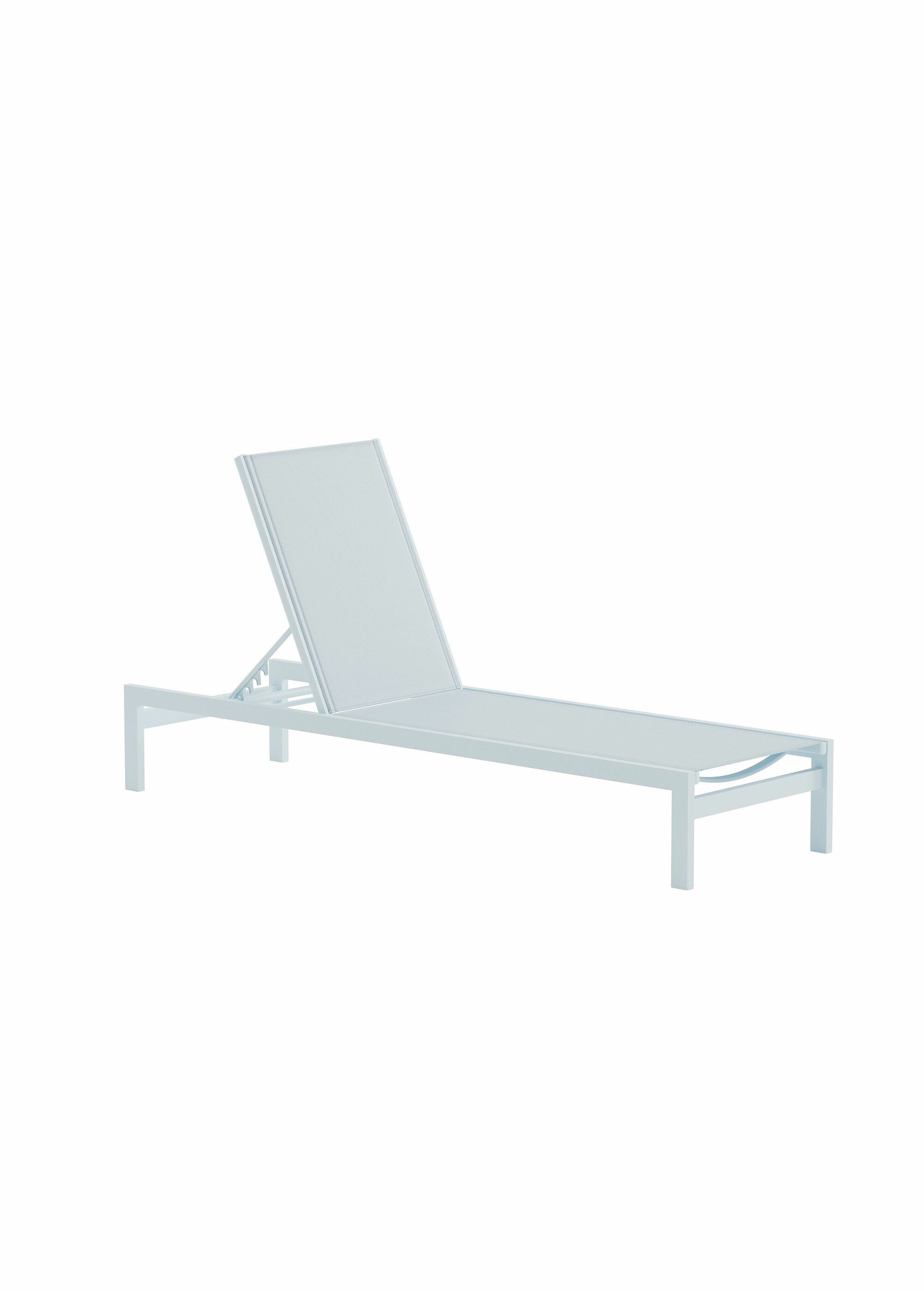 Chaise longue en alu, dossier réglable BLEU VEN-2108-555 FA1