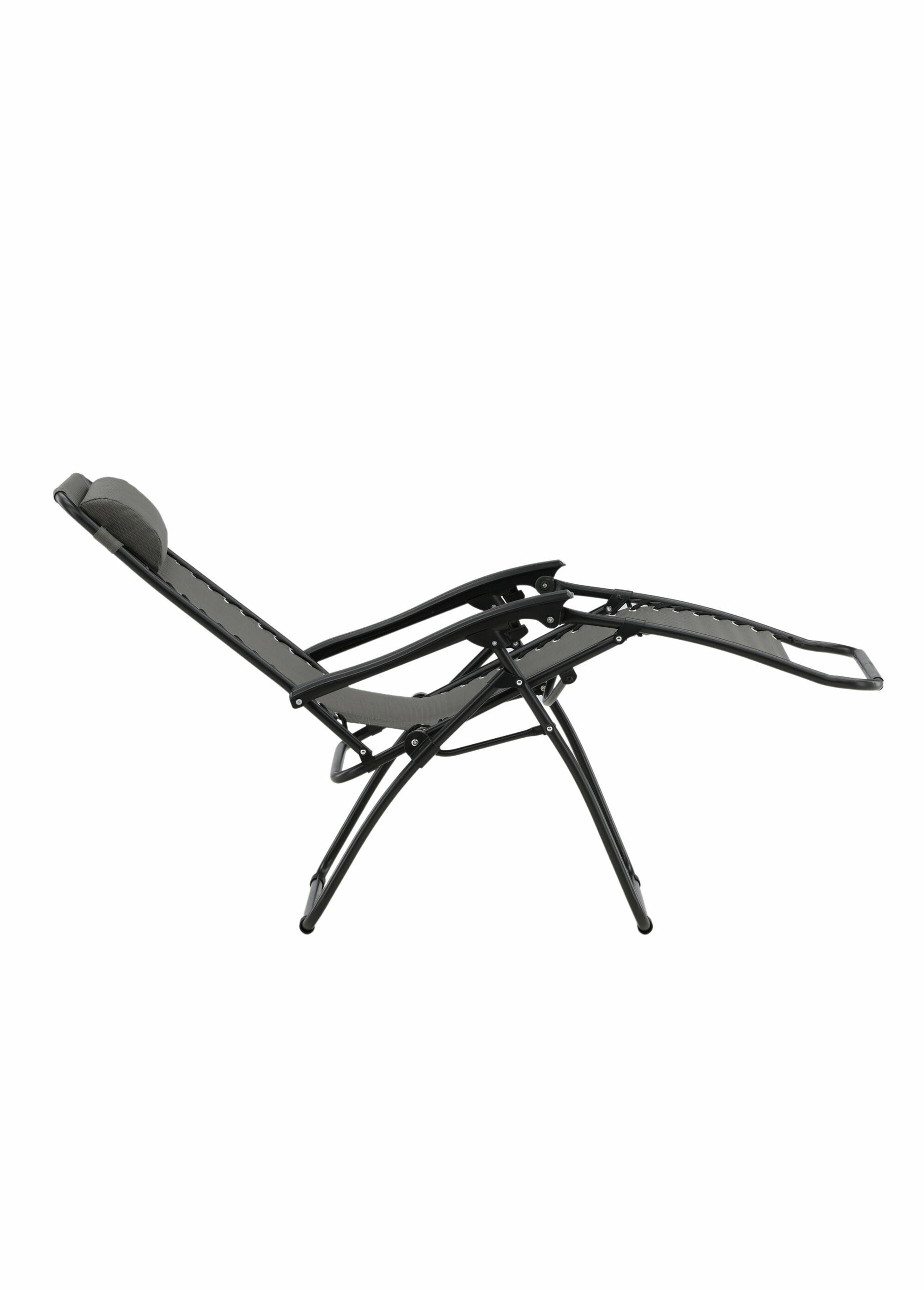 Chaise longue relax pliable en acier