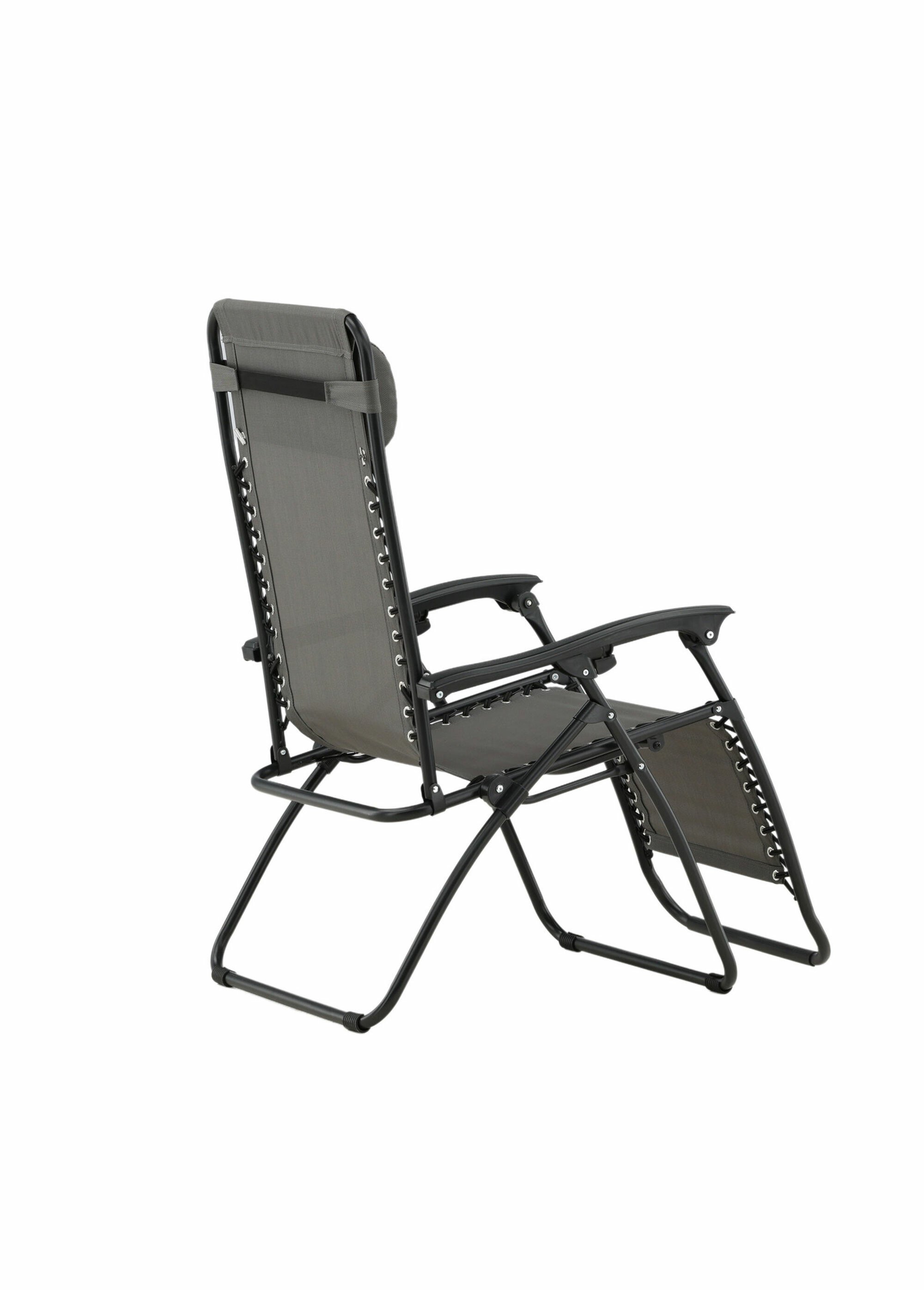 Chaise longue relax pliable en acier