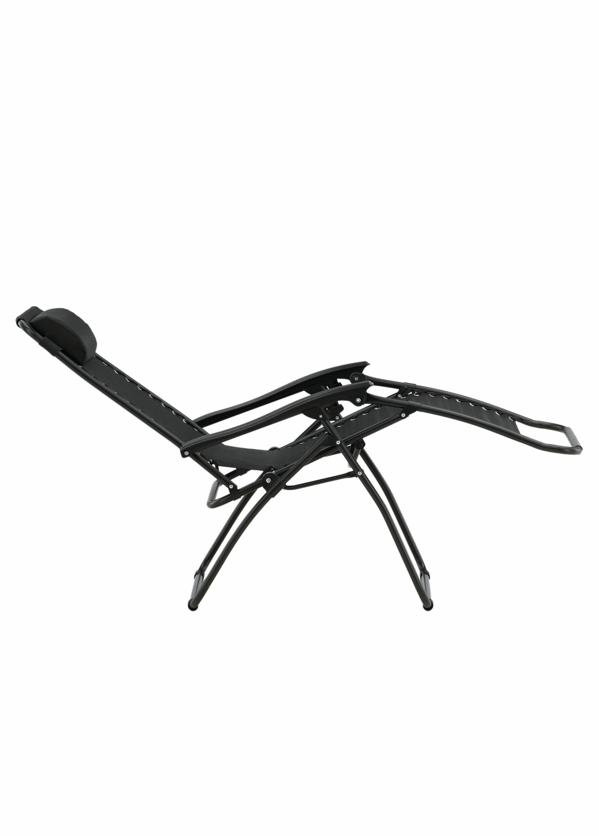 Chaise longue relax pliable en acier NOIR VEN-2133-400 DE1