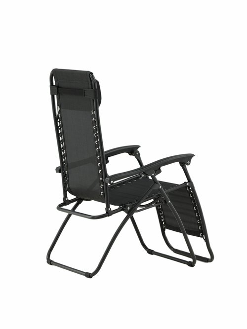 Chaise longue relax pliable en acier NOIR VEN-2133-400 DO1
