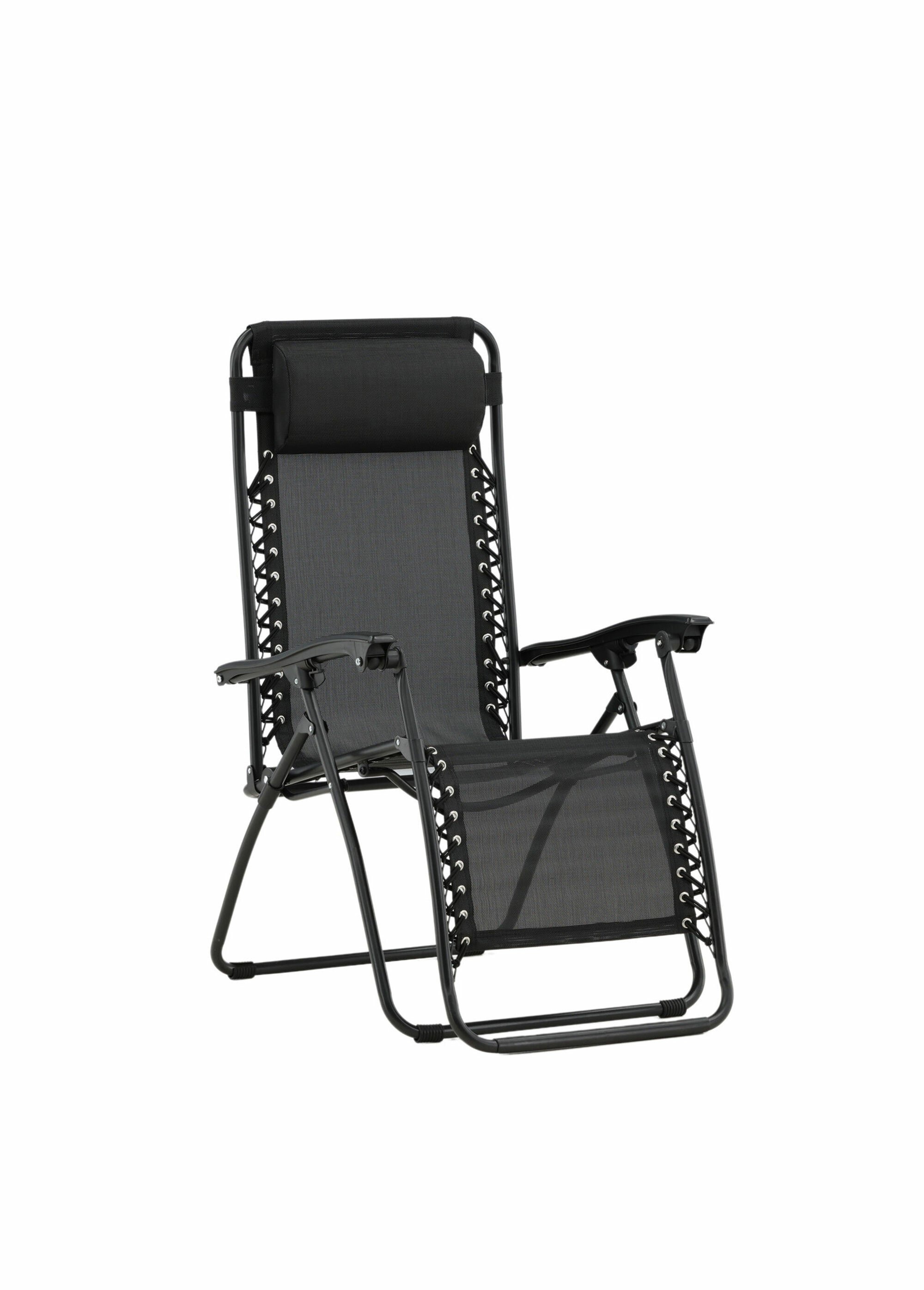 Chaise longue relax pliable en acier