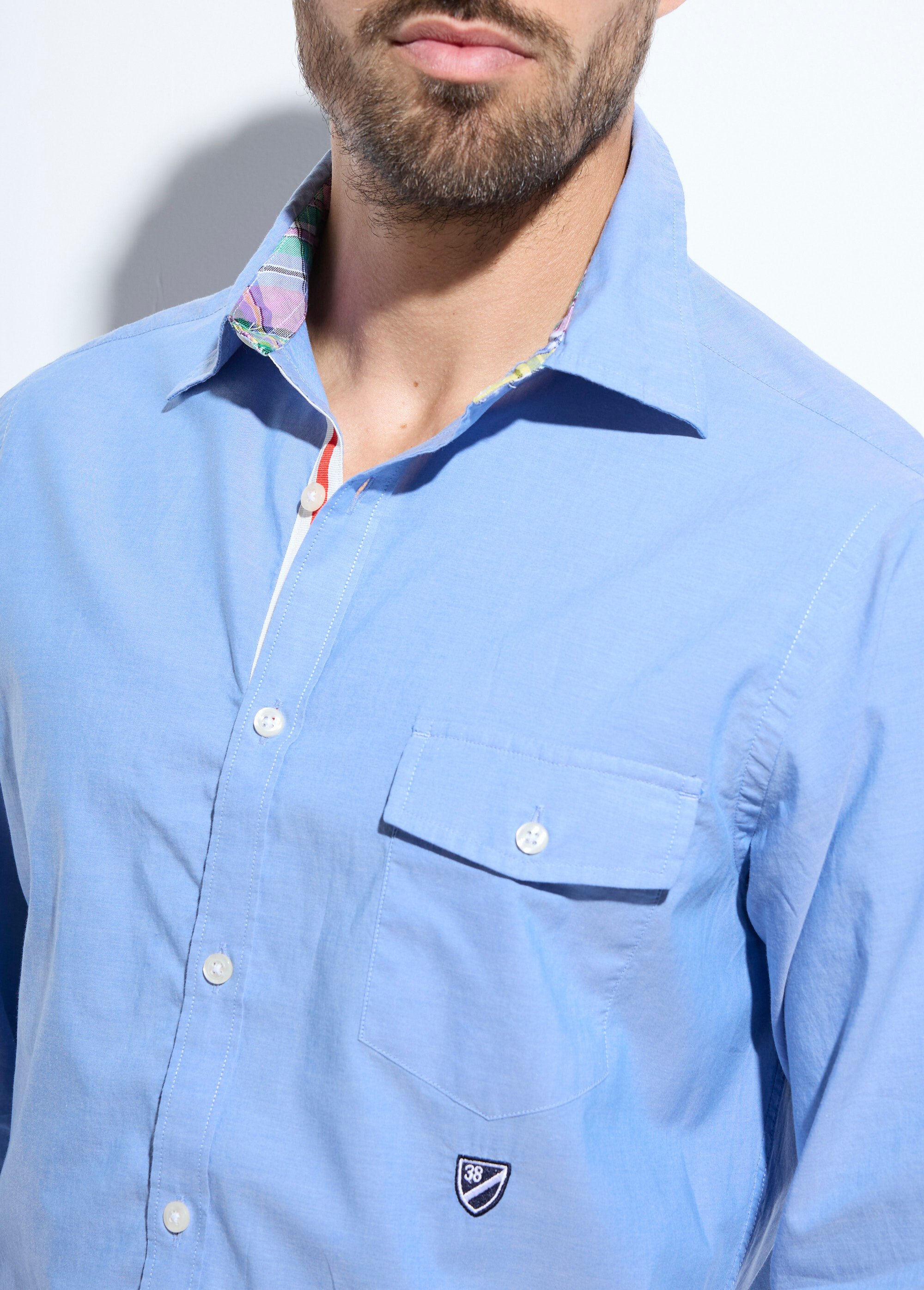Chemise sportwear chic unie foncée