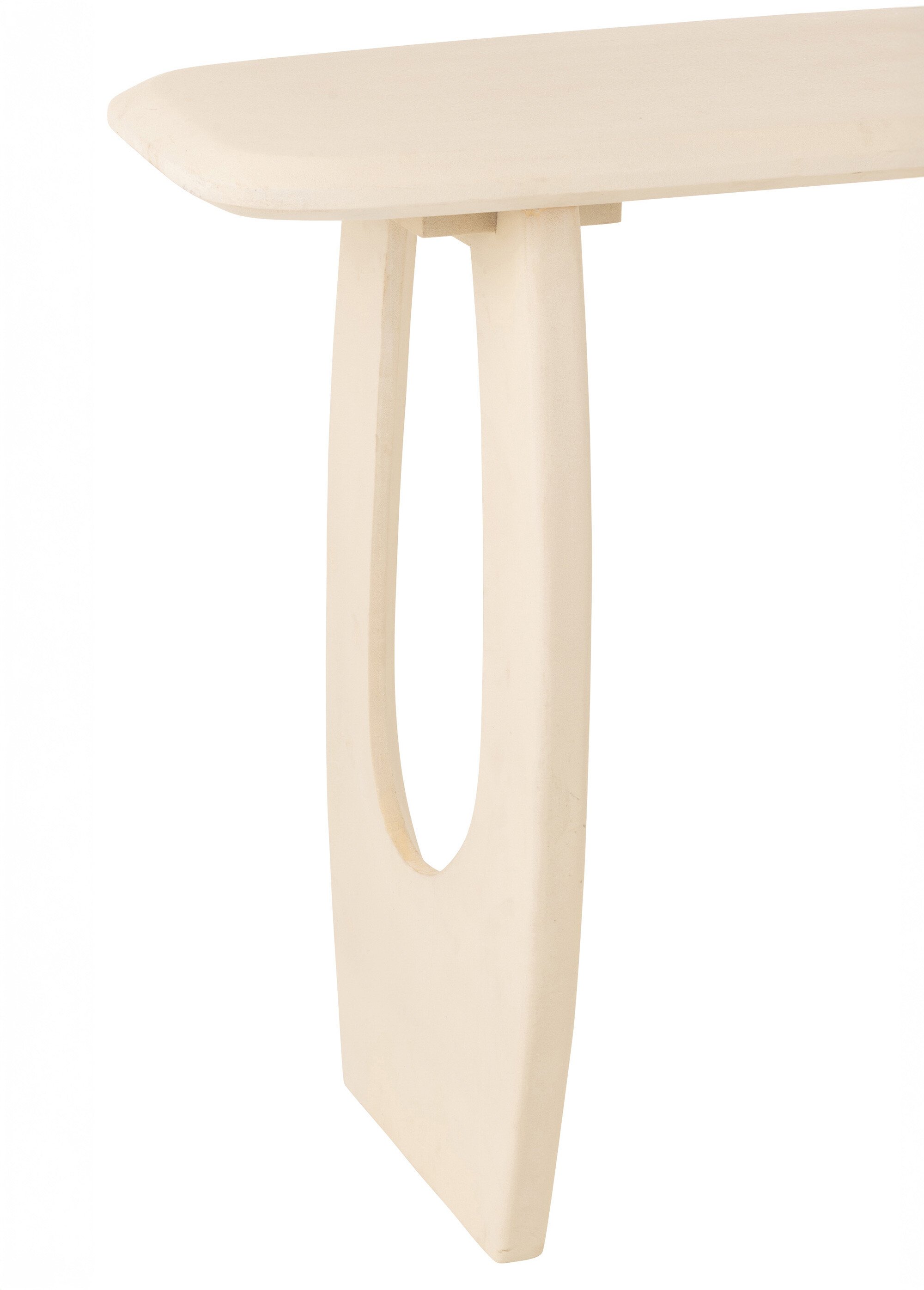 Console forme organique bois de manguier BLANC JP-45991 DE2
