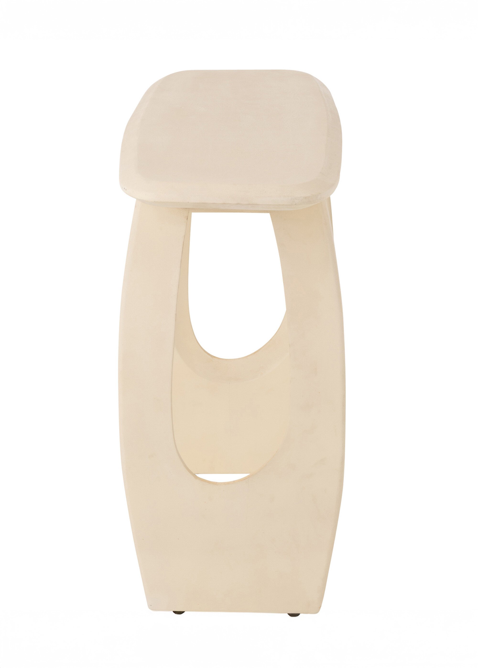 Console forme organique bois de manguier BLANC JP-45991 DR1