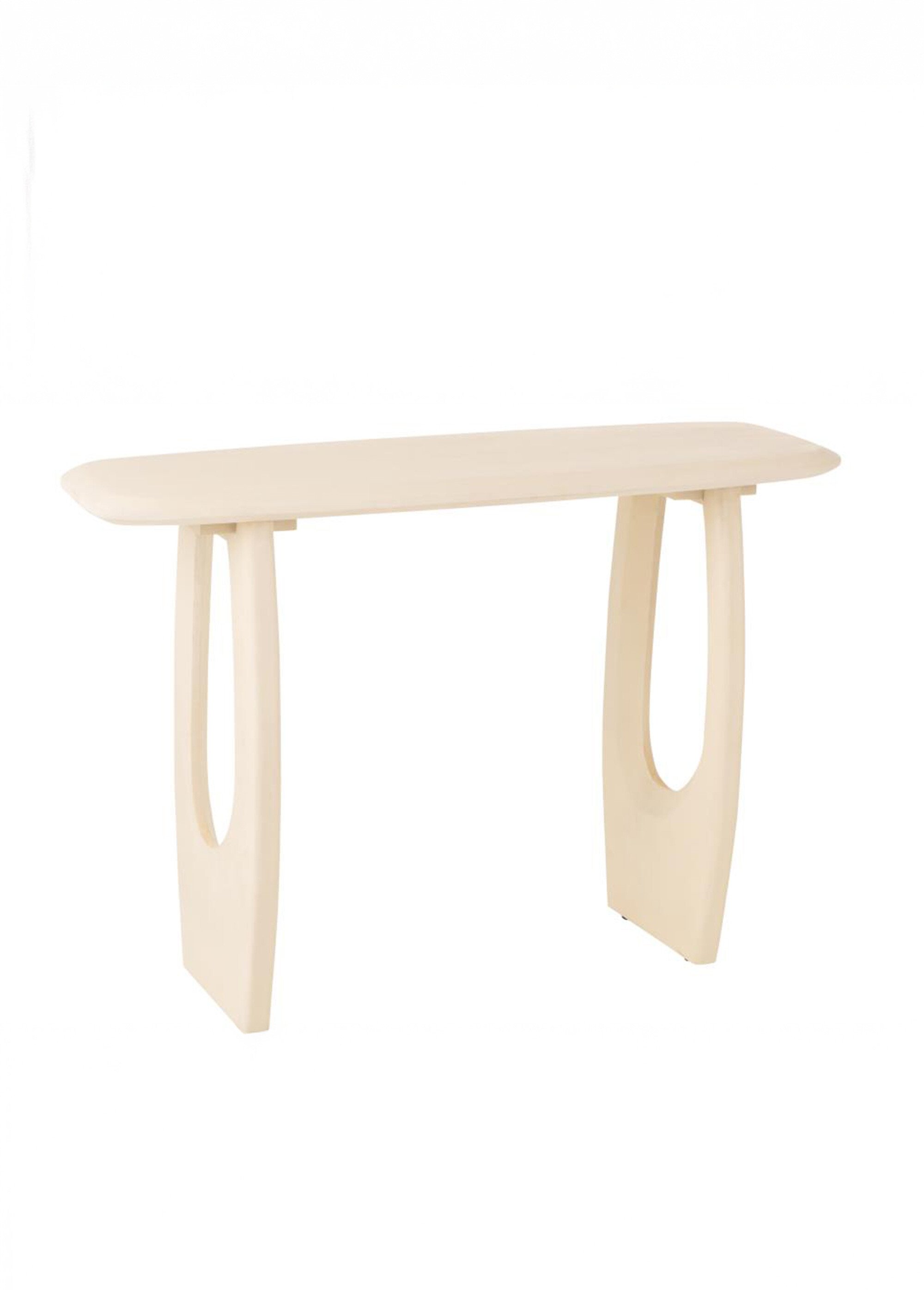 Console forme organique bois de manguier BLANC JP-45991 FA1