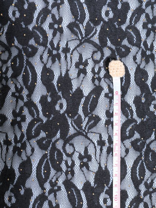 Coupon tissu habillement, dentelle doré NOIR COT143936 DE1