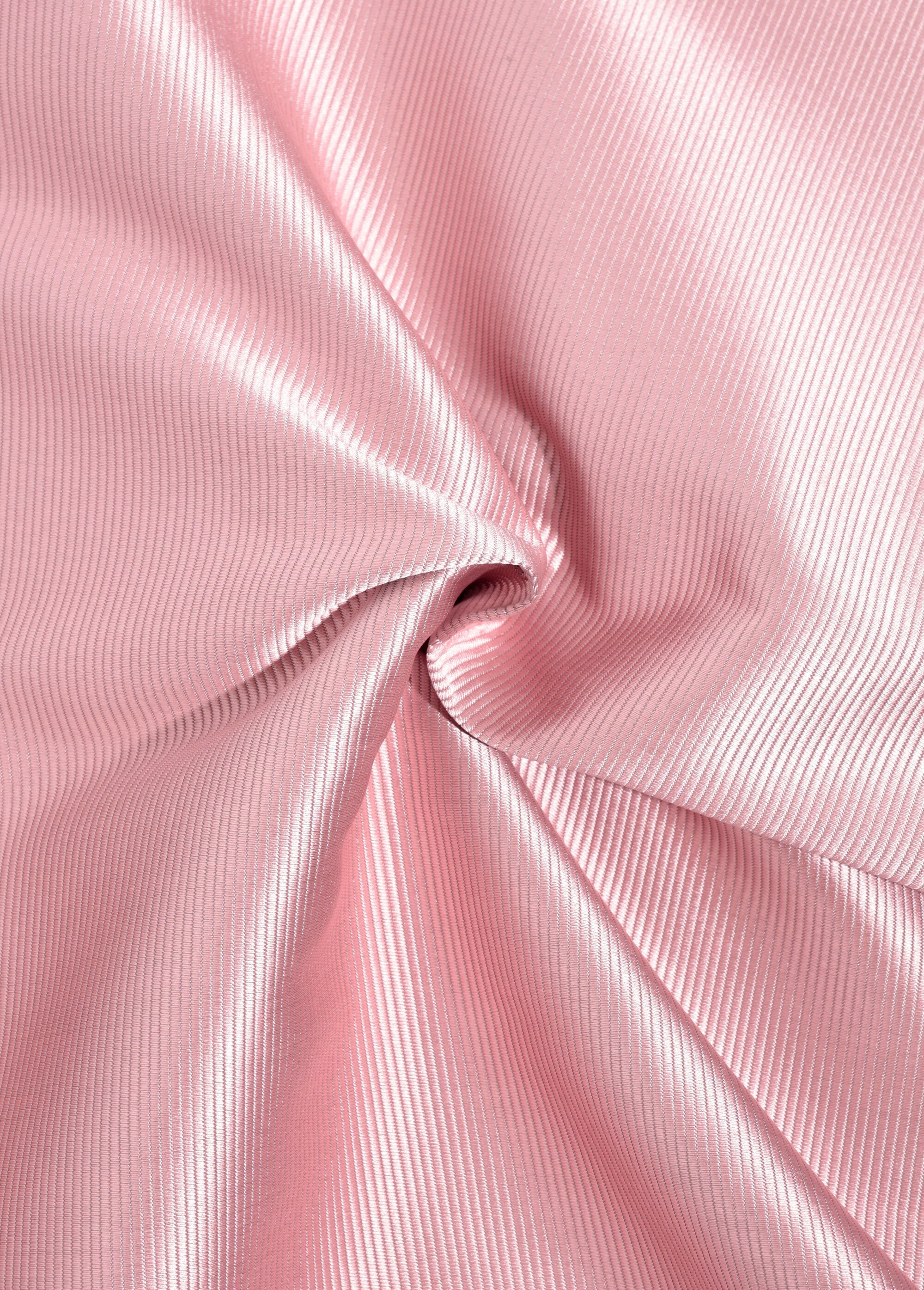 Coupon tissu, satin milleraies ROSE COT148566 FA1