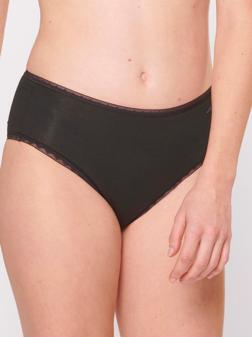 Culotte maxi taille haute, Go Organic Femme Noir WANNIE DR1