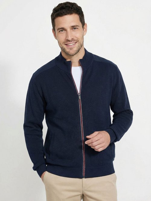 Gilet zippé col montant coton Homme Bleu FLAIR FA1