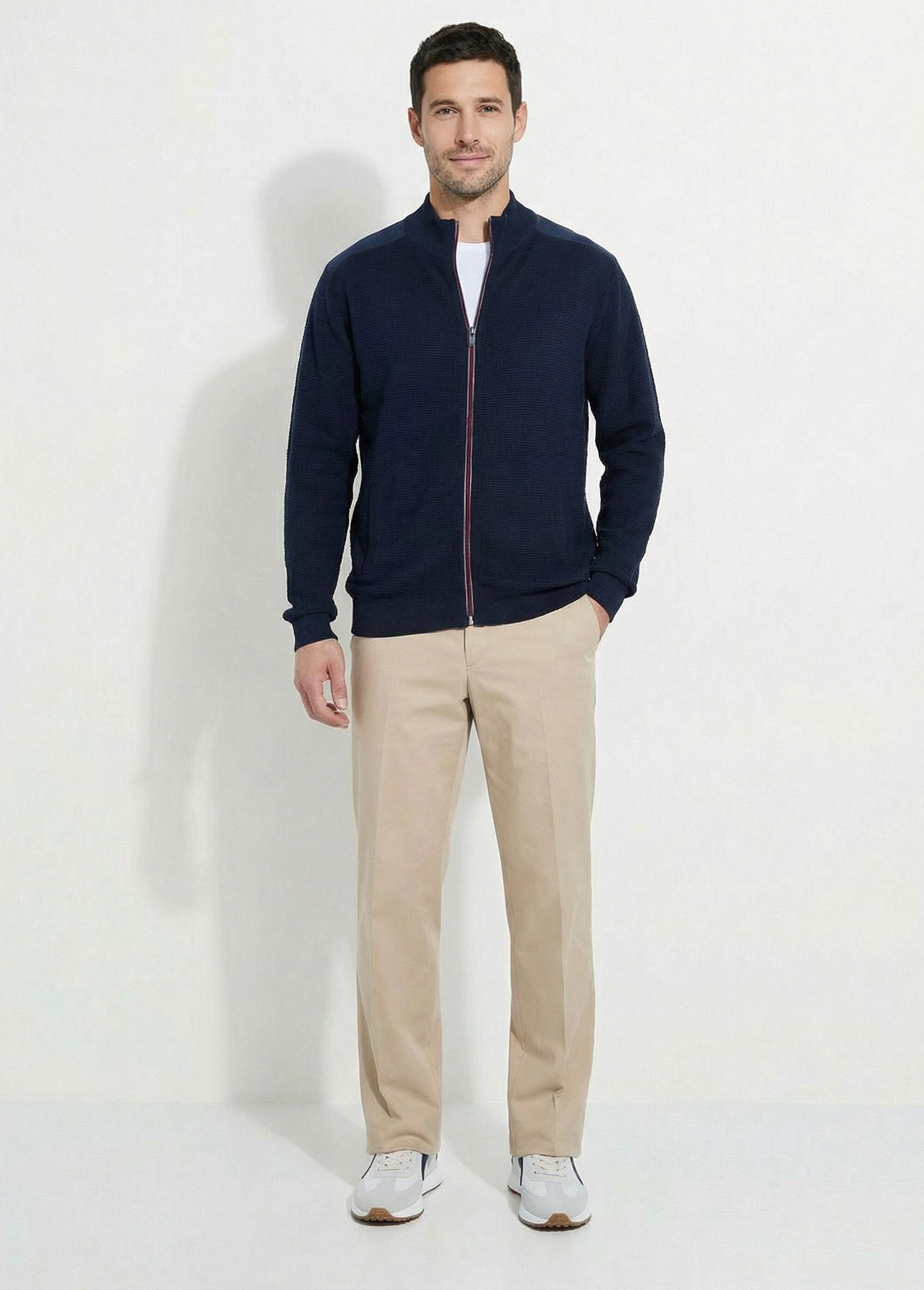 Gilet zippé col montant coton Homme Bleu FLAIR SF1