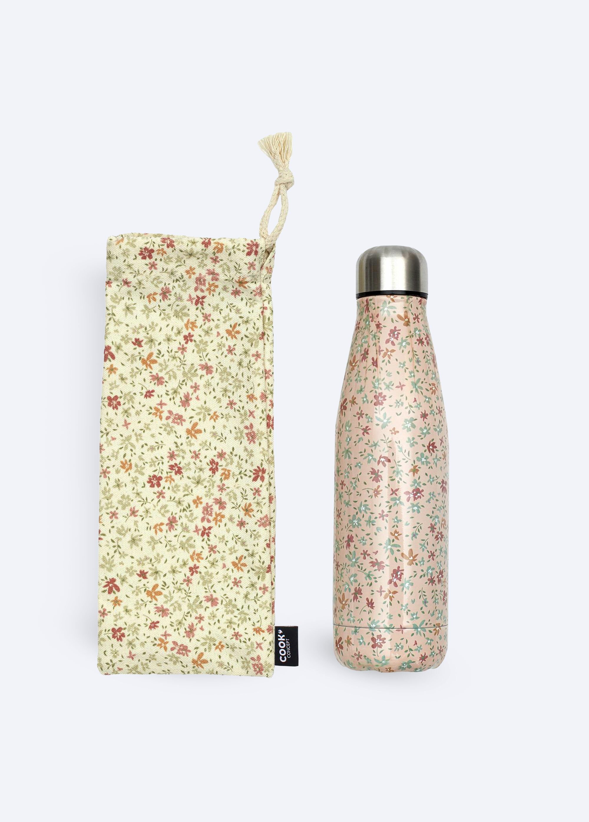 Gourde isotherme inox décor pastel Rose CMP-KA0039 FA1