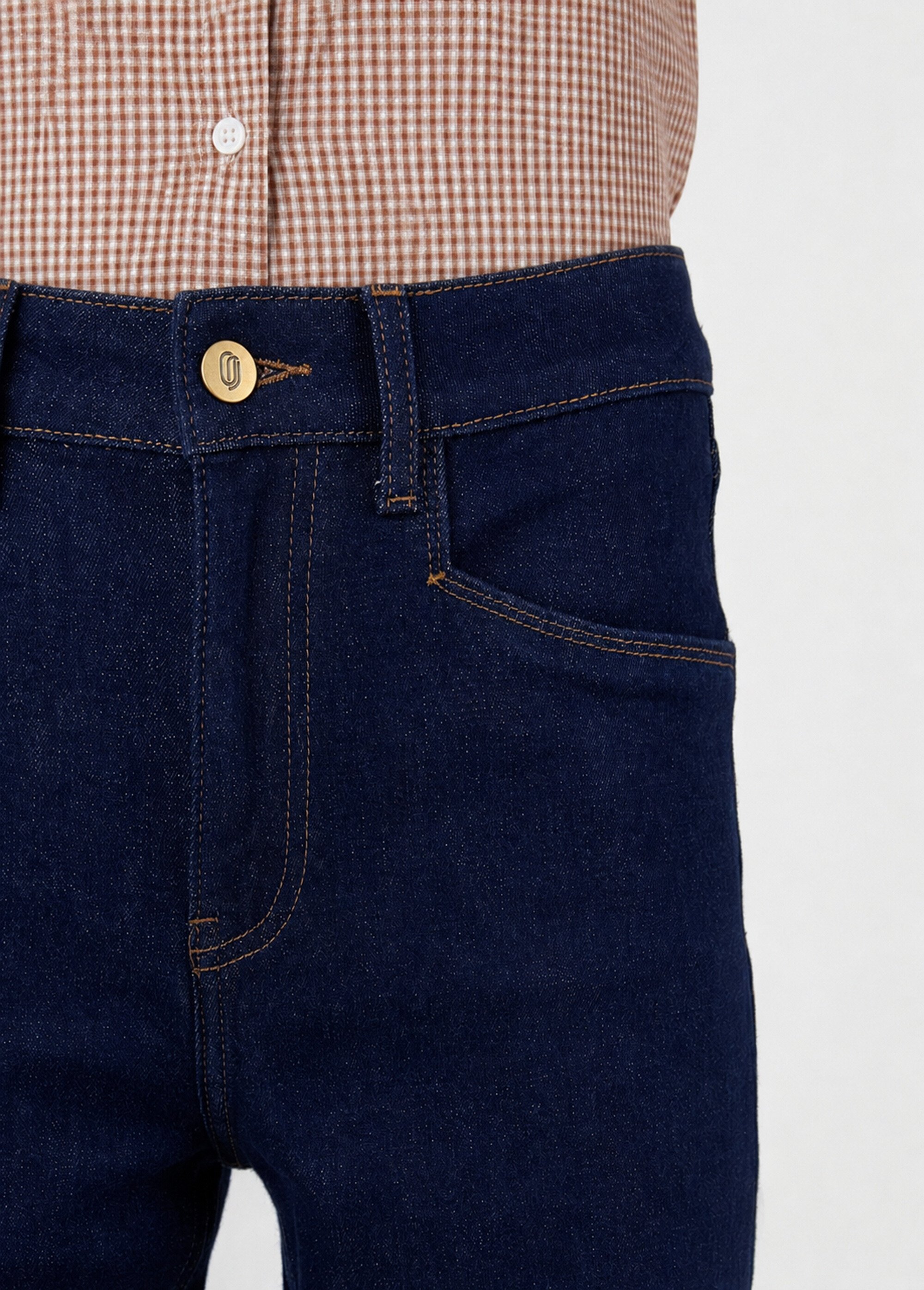 Jean 5 poches cigarette, spécial PETITE Femme Bleu OR-JD605 DE1