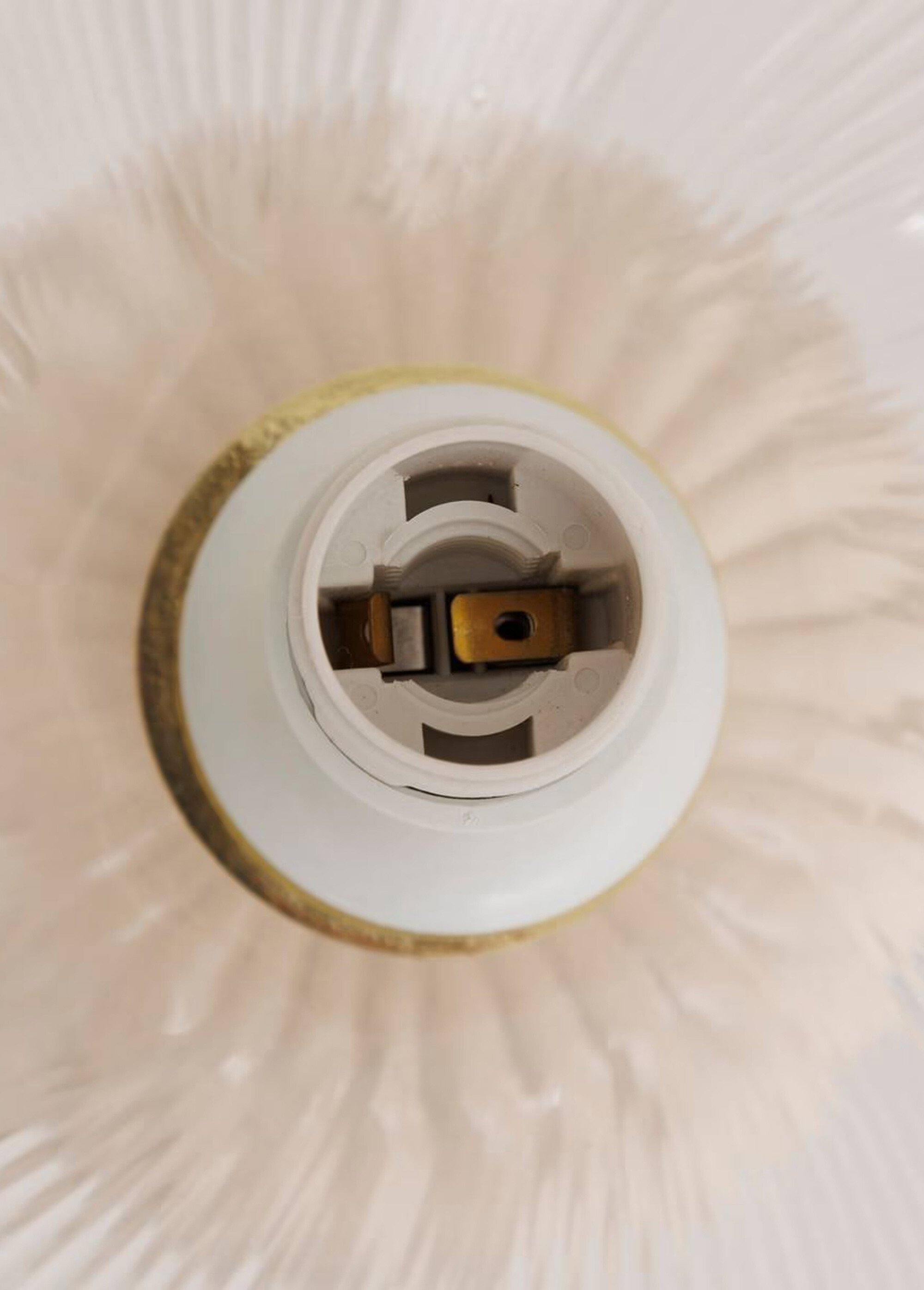 Lampe à poser abat jour tulipe en verre BEIGE JJA-210349A DE2