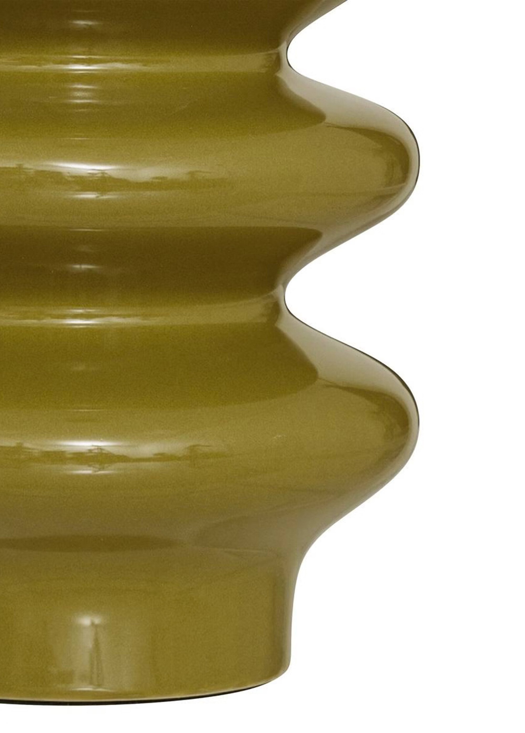 Lampe à poser pied torsadé céramique VERT JJA-210386B DE4