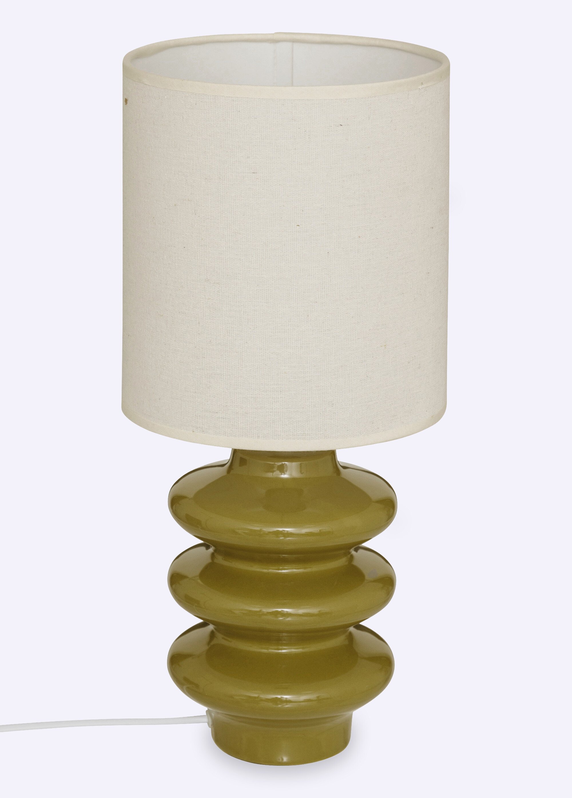 Lampe à poser pied torsadé céramique VERT JJA-210386B FA1