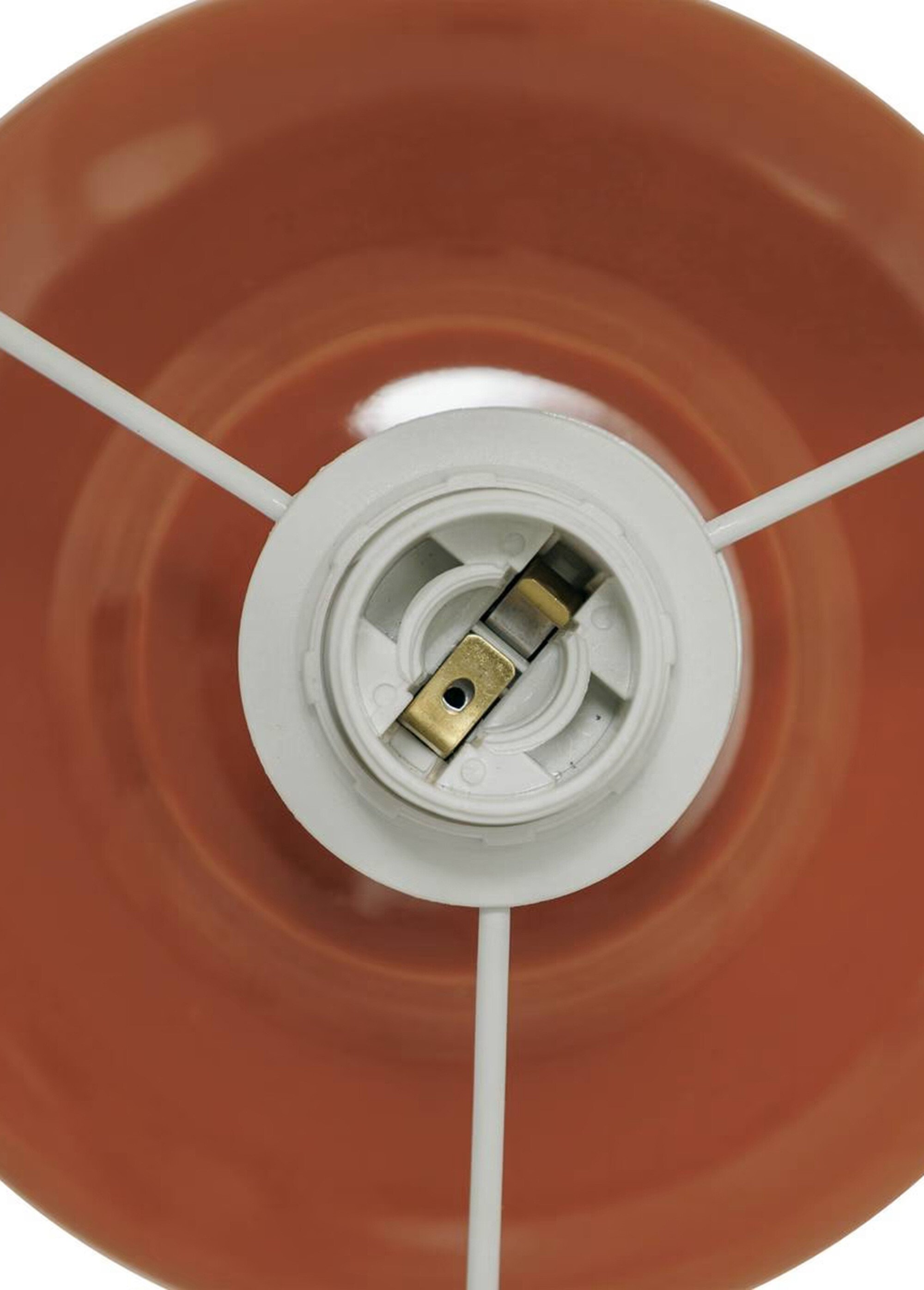 Lampe à poser pied torsadé céramique ORANGE JJA-210386B DE2