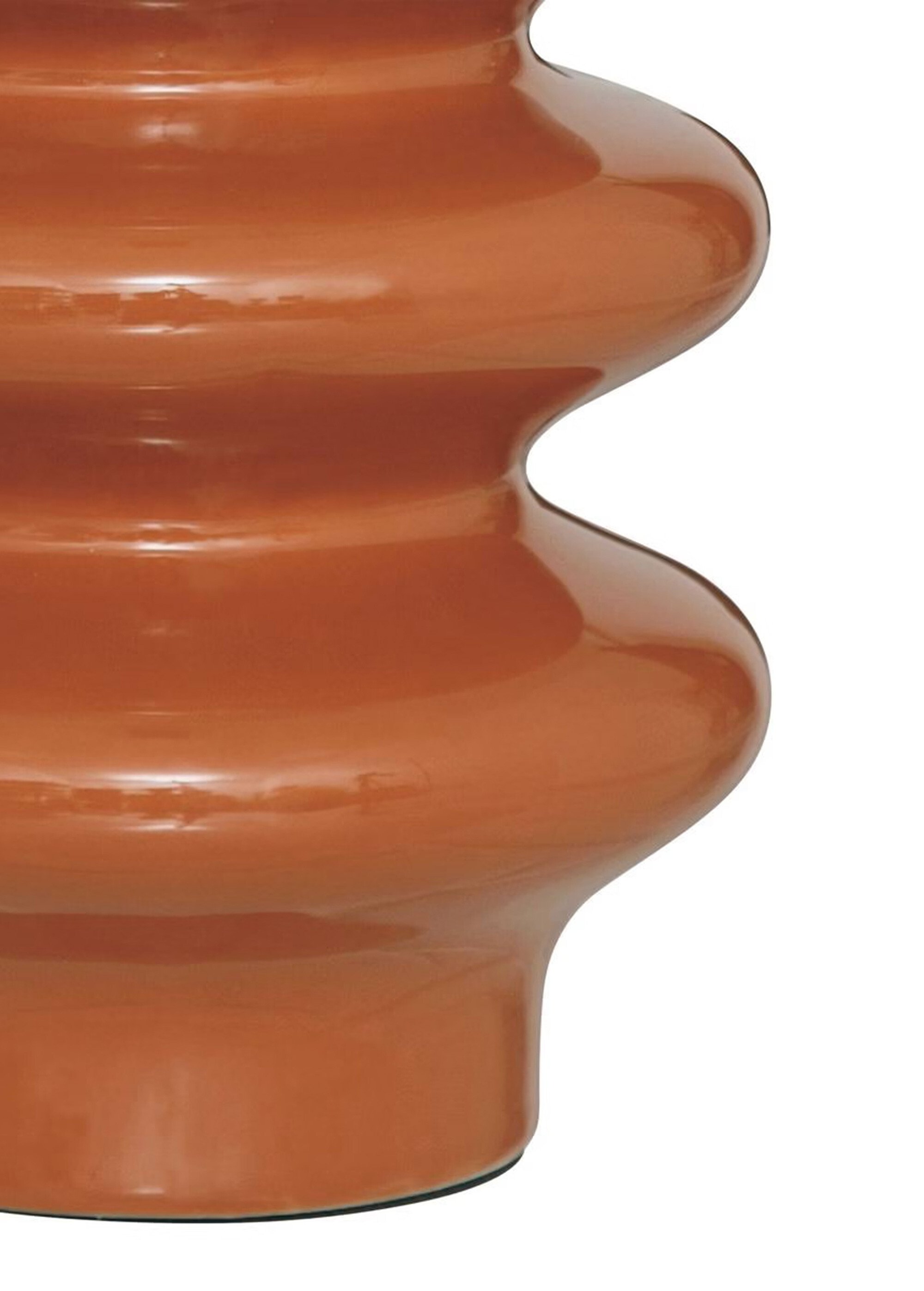 Lampe à poser pied torsadé céramique ORANGE JJA-210386B DE4