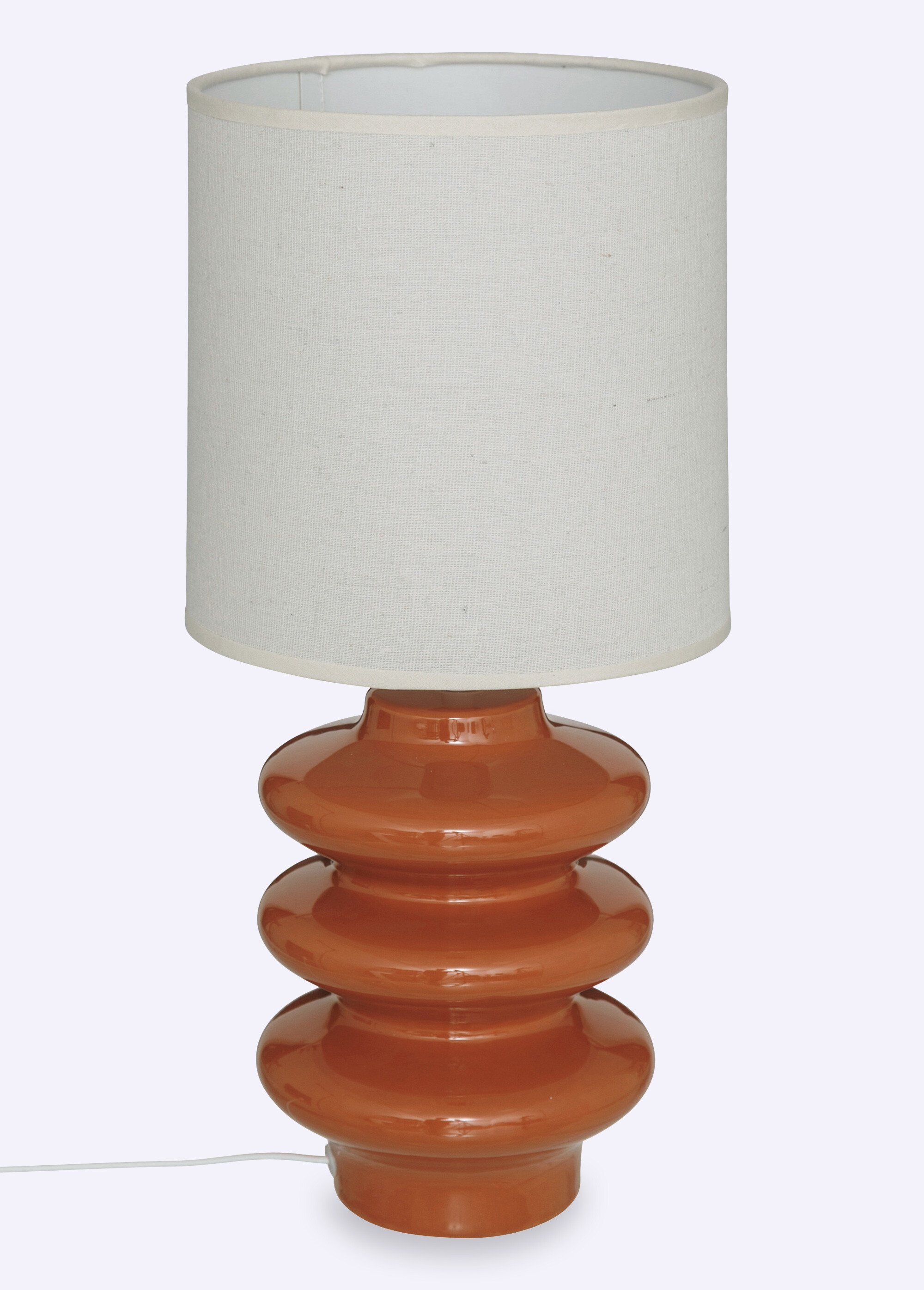 Lampe à poser pied torsadé céramique ORANGE JJA-210386B FA1