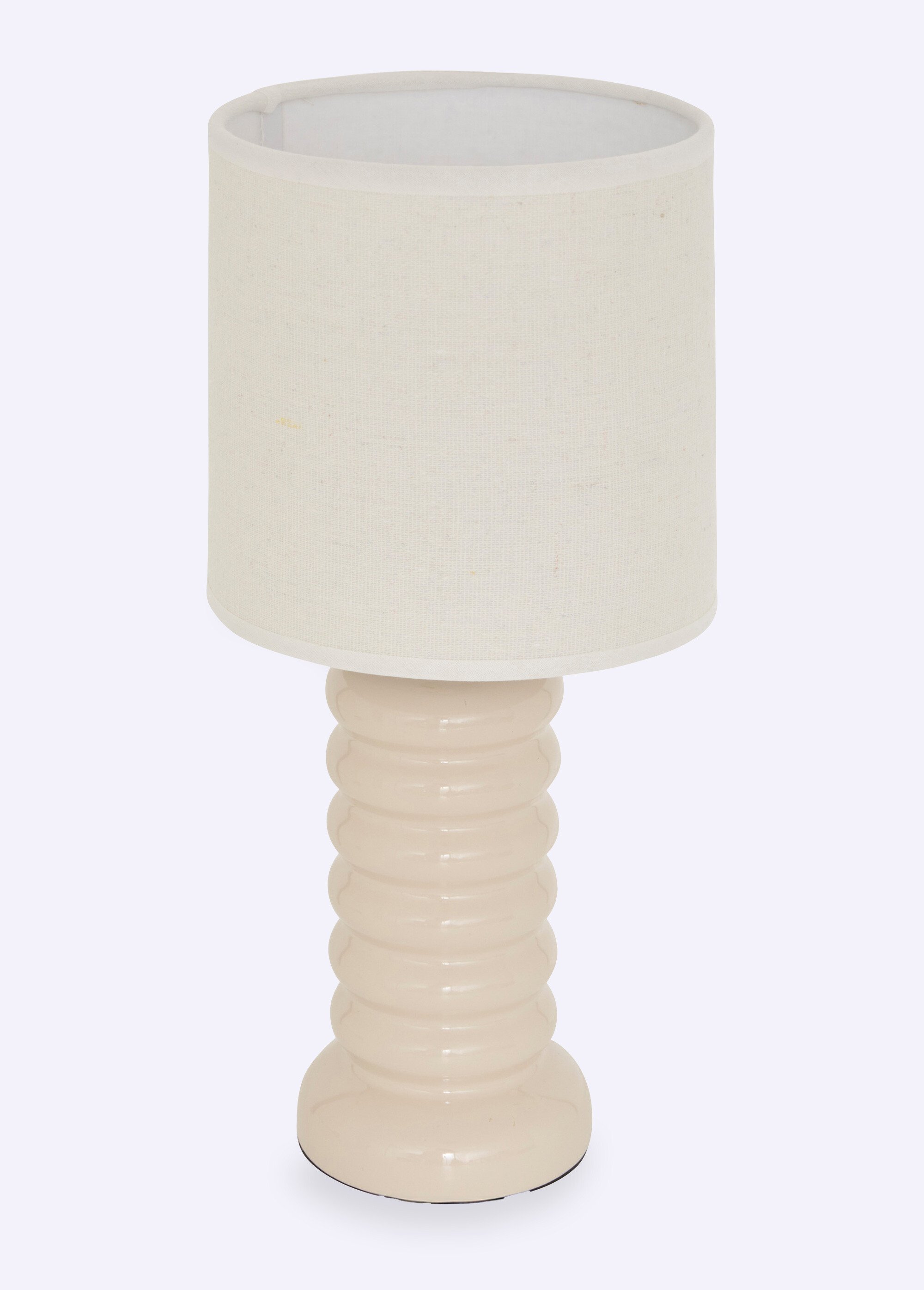Lampe avec pied céramique ondulé BEIGE JJA-210364B FA1