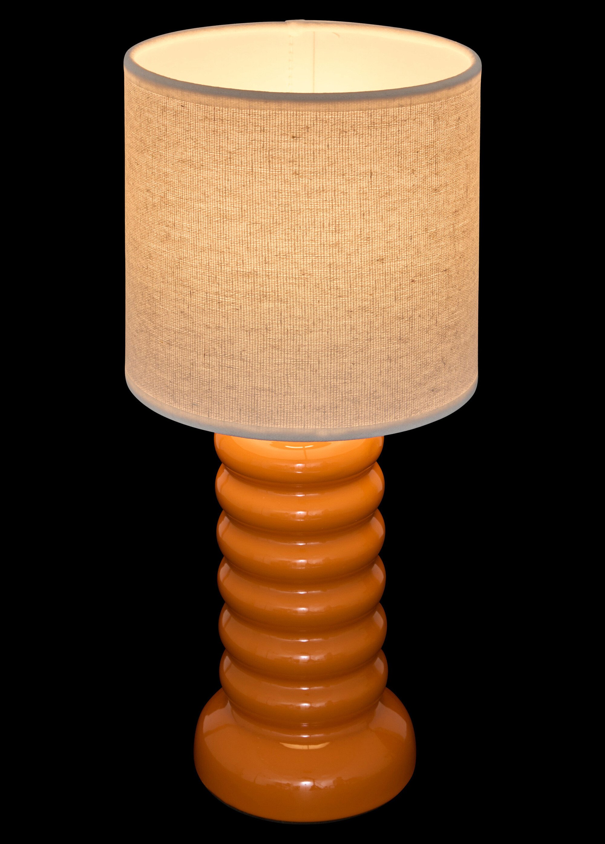 Lampe avec pied céramique ondulé