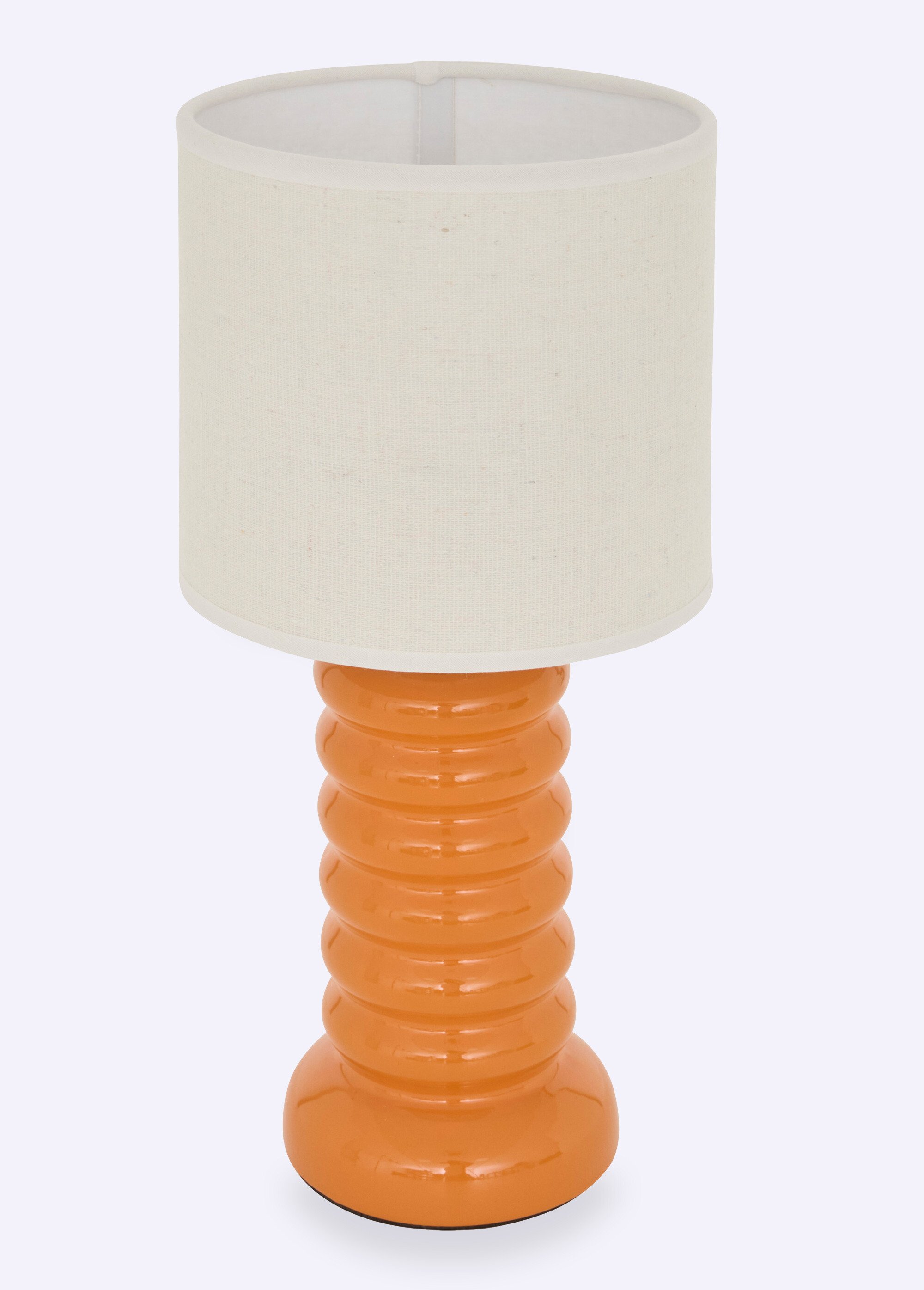 Lampe avec pied céramique ondulé