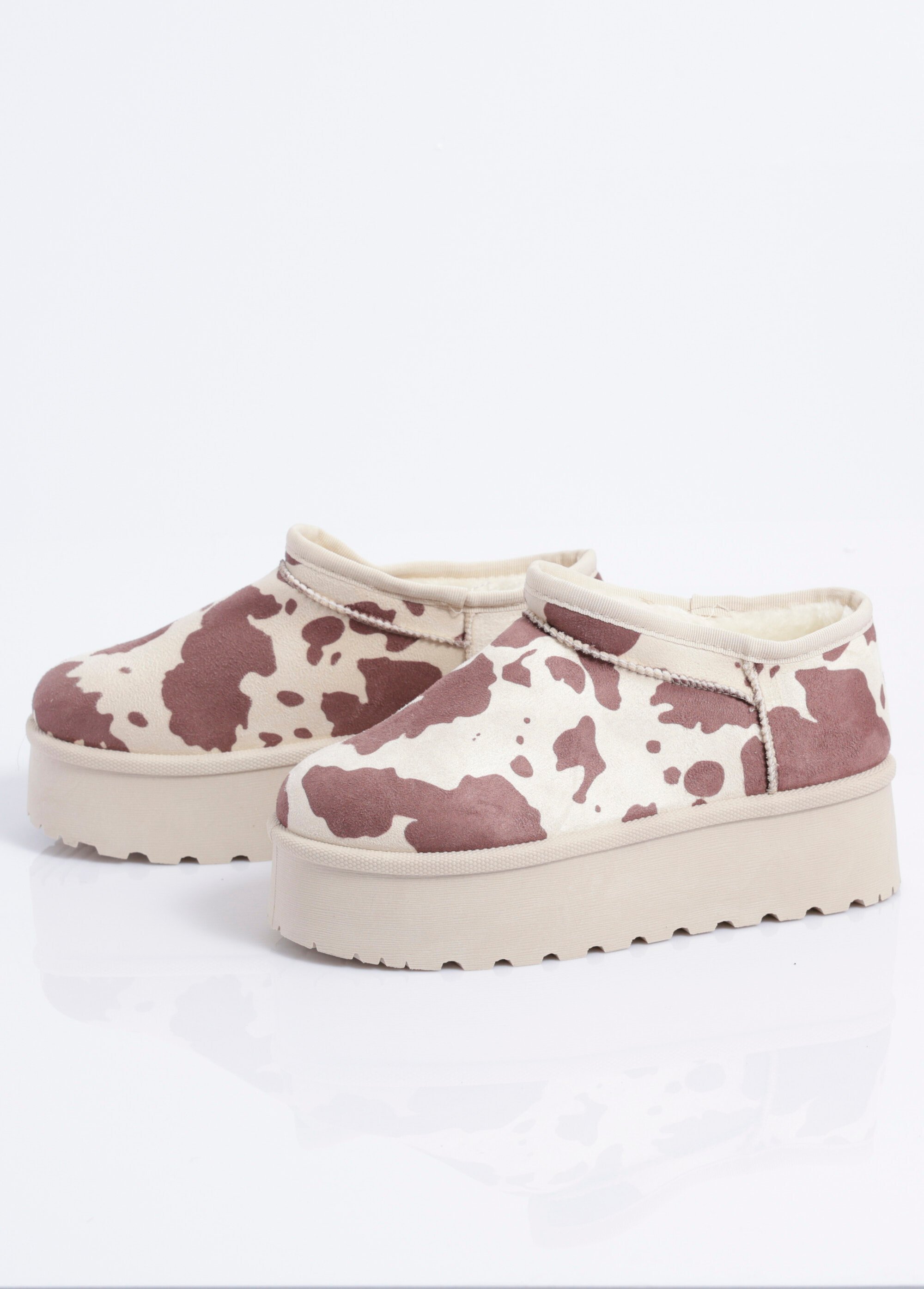 Low boots plateforme en suédine fourrées Femme IMP VACHE JANW2505 DE1