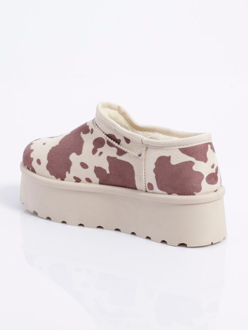 Low boots plateforme en suédine fourrées Femme IMP VACHE JANW2505 DO1