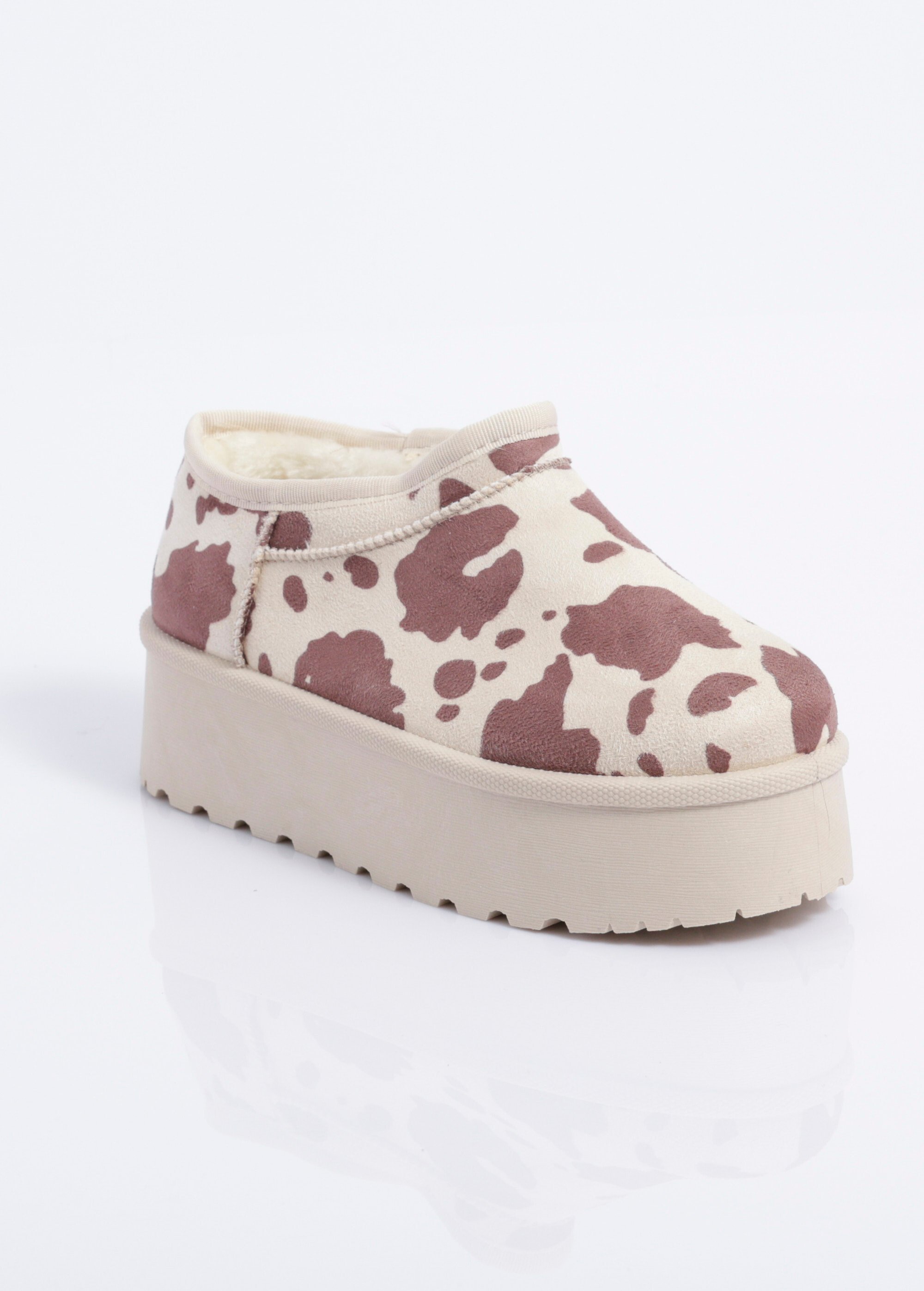 Low boots plateforme en suédine fourrées Femme IMP VACHE JANW2505 FA1