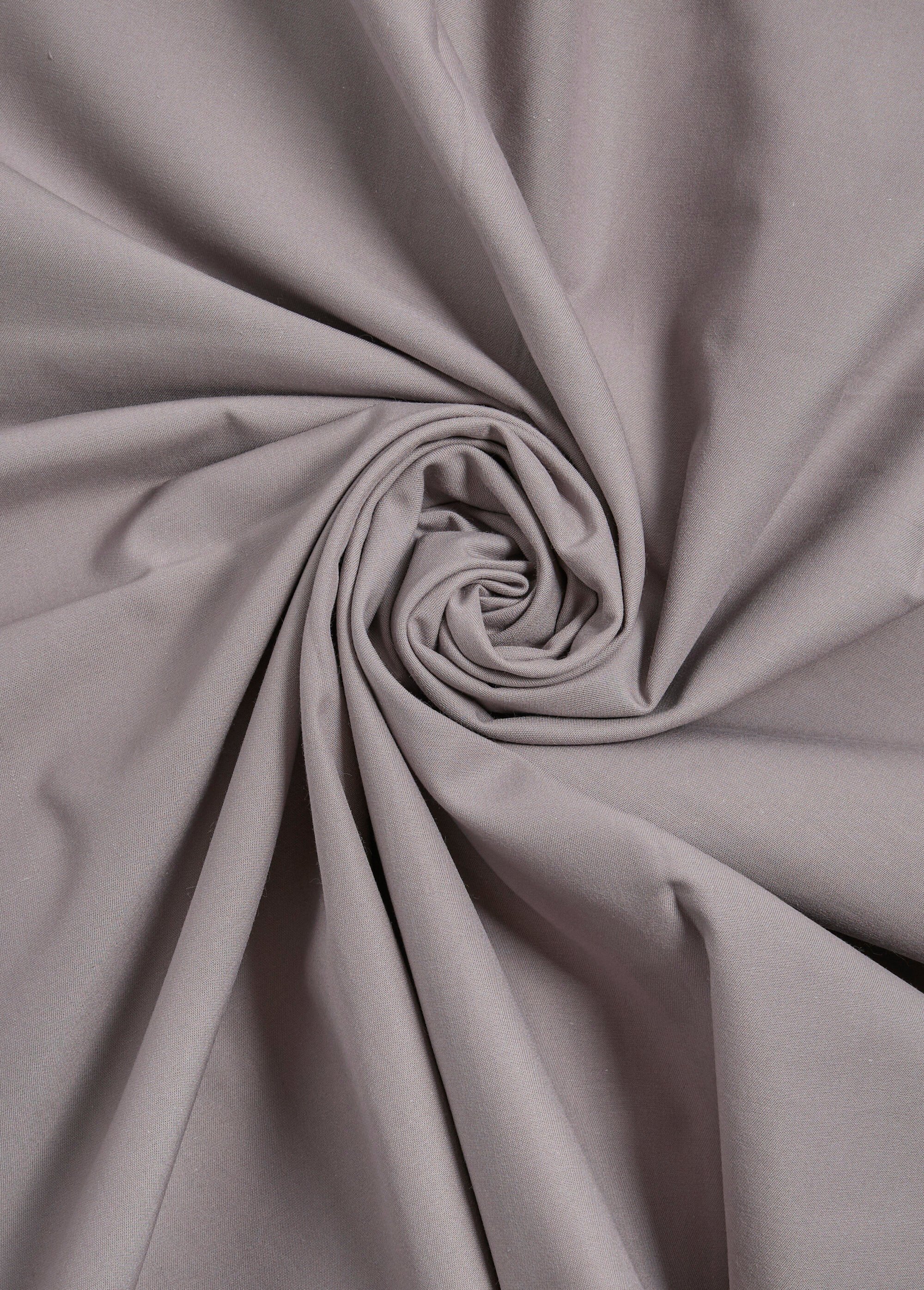 Coupon tissu coton effet popeline, Tourterelle