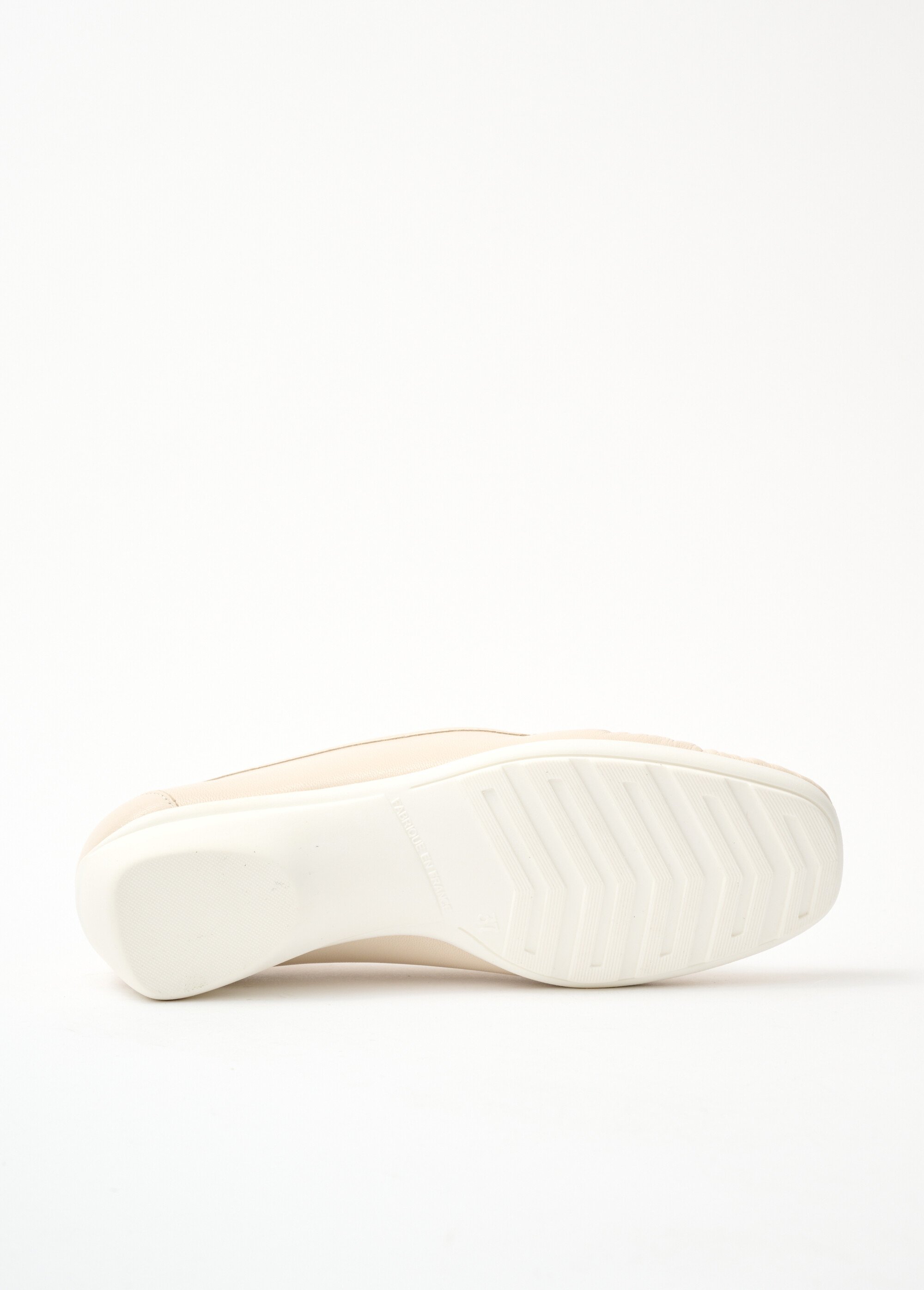 Mocassins cuir largeur confort Femme Beige OBALI UN1