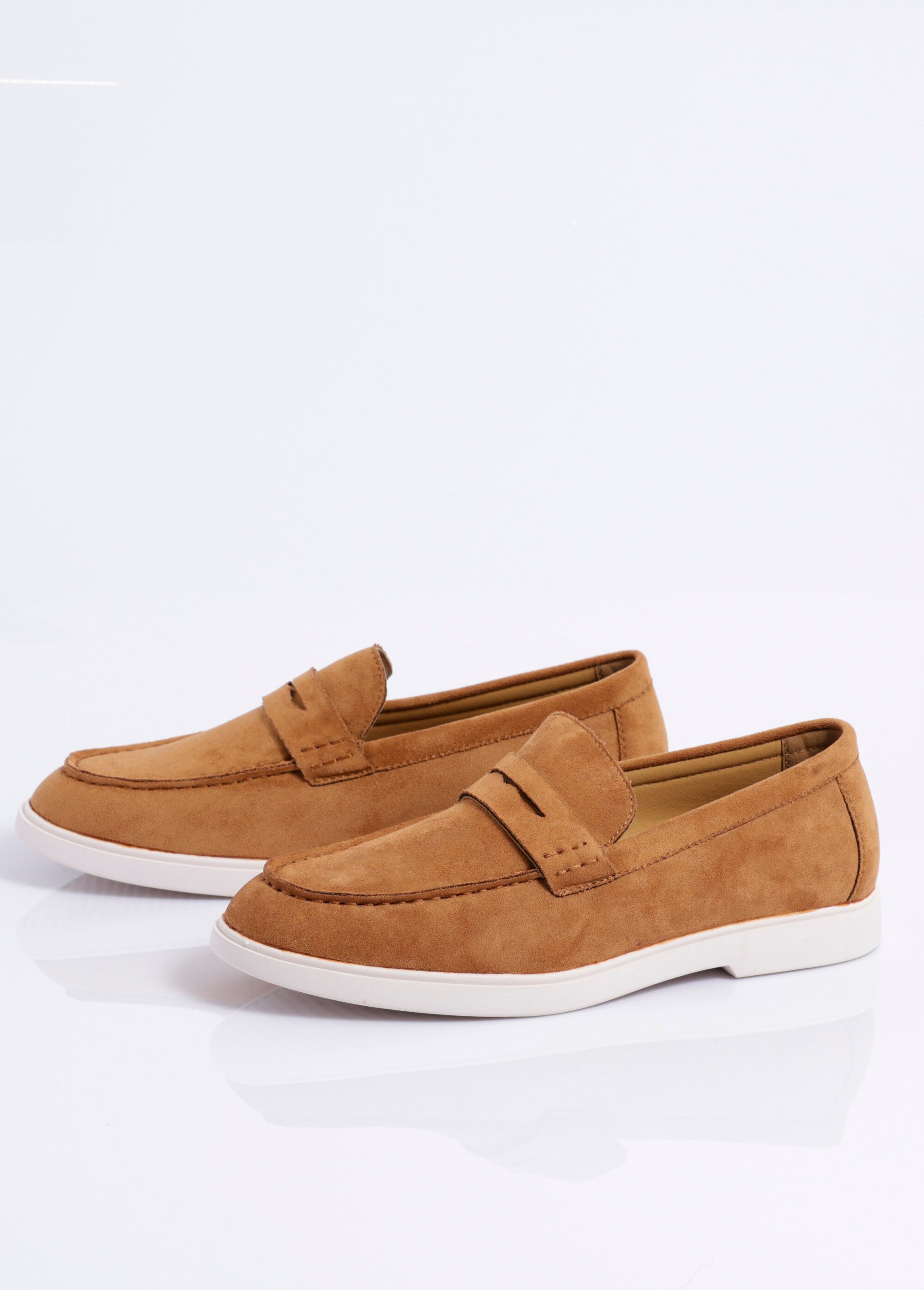 Mocassins en suédine, semelle contrastée Homme Marron JANZ1071 DE1