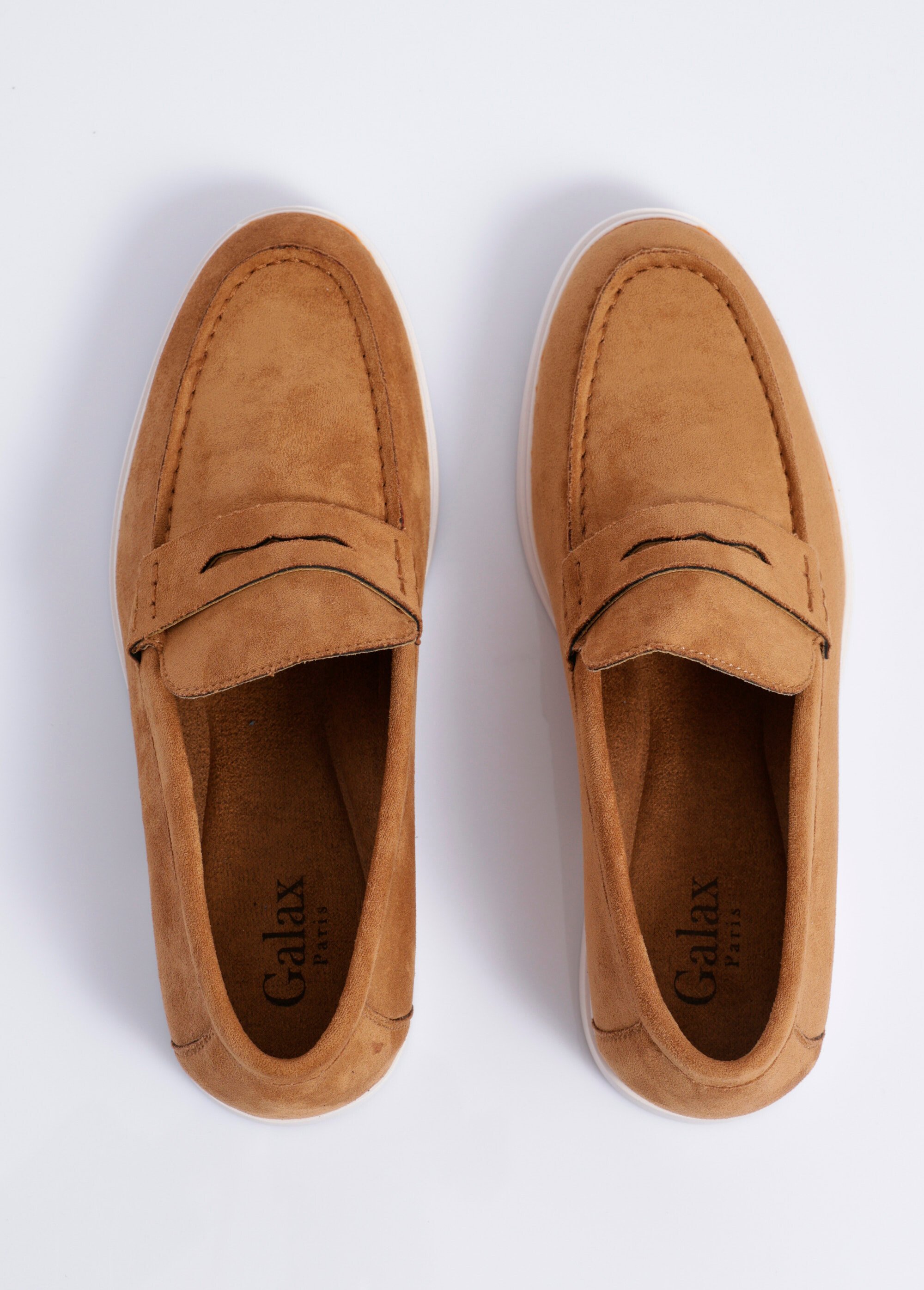 Mocassins en suédine, semelle contrastée Homme Marron JANZ1071 OV1