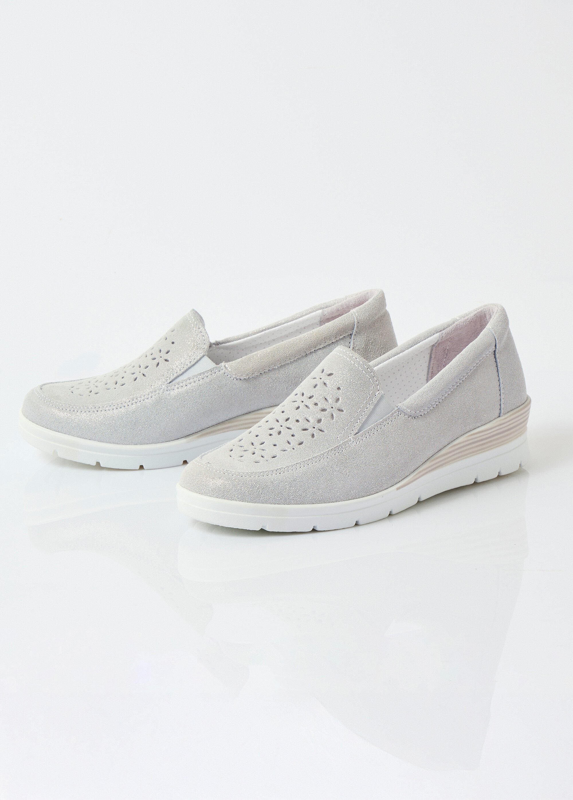 Mocassins grande largeur cuir brillant