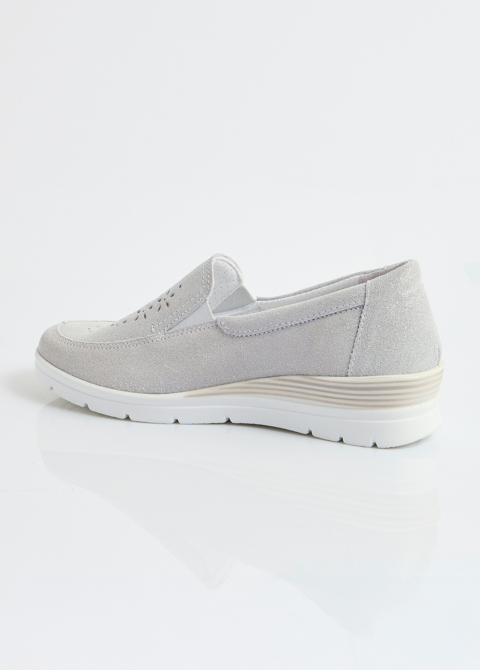 Mocassins grande largeur cuir brillant