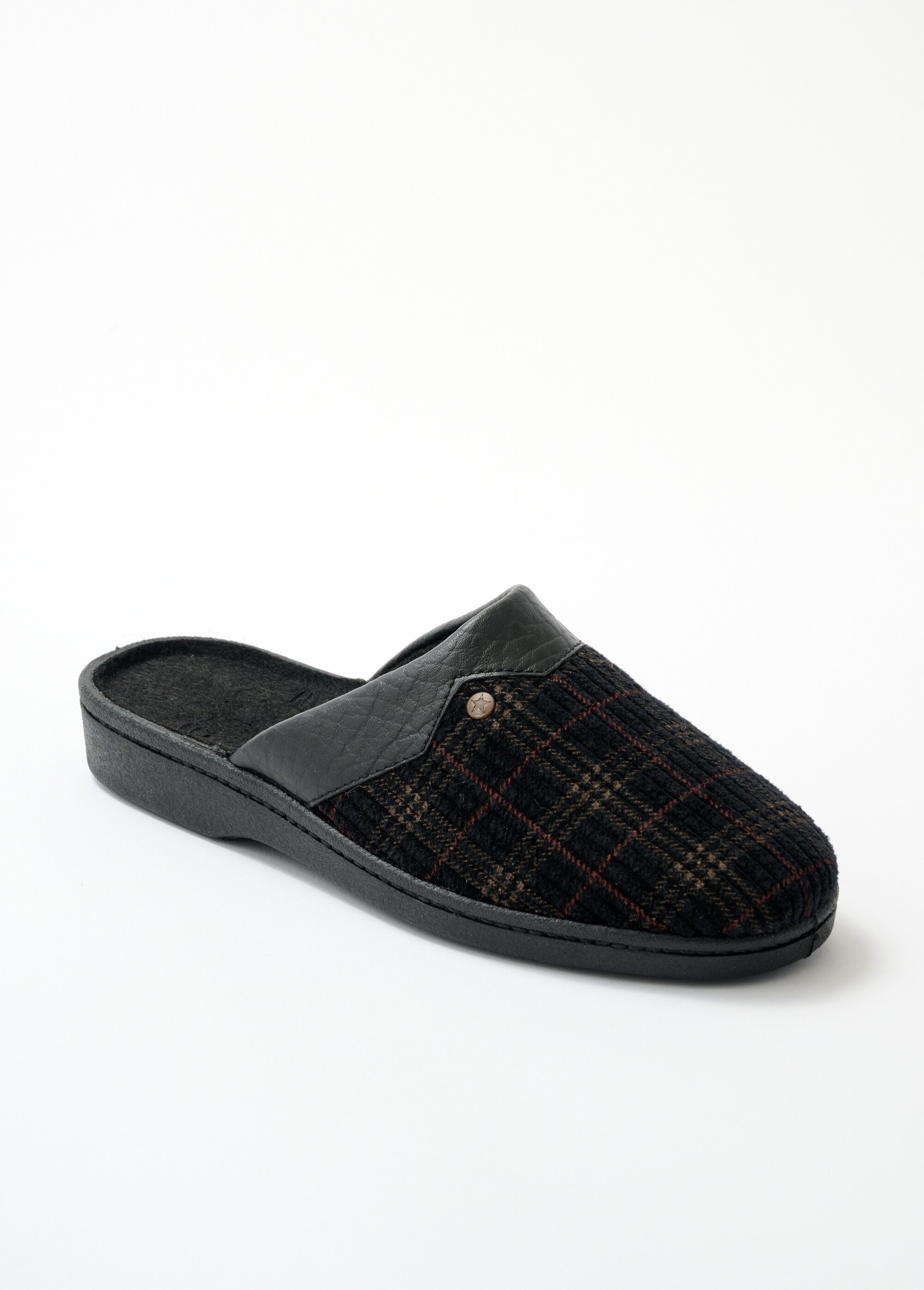 Chaussons mules largeur confort velours