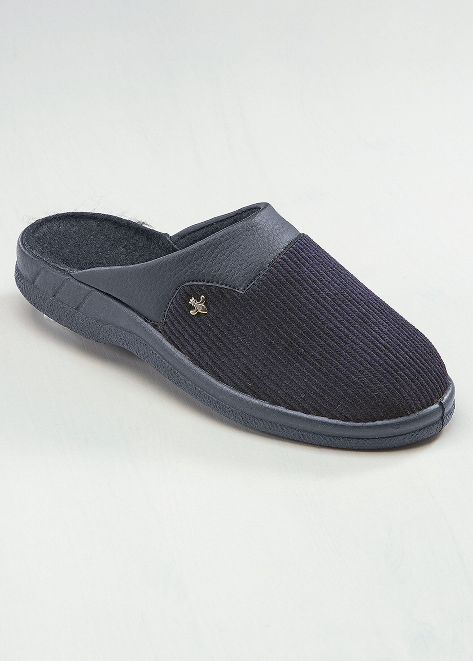 Chaussons mules largeur confort velours