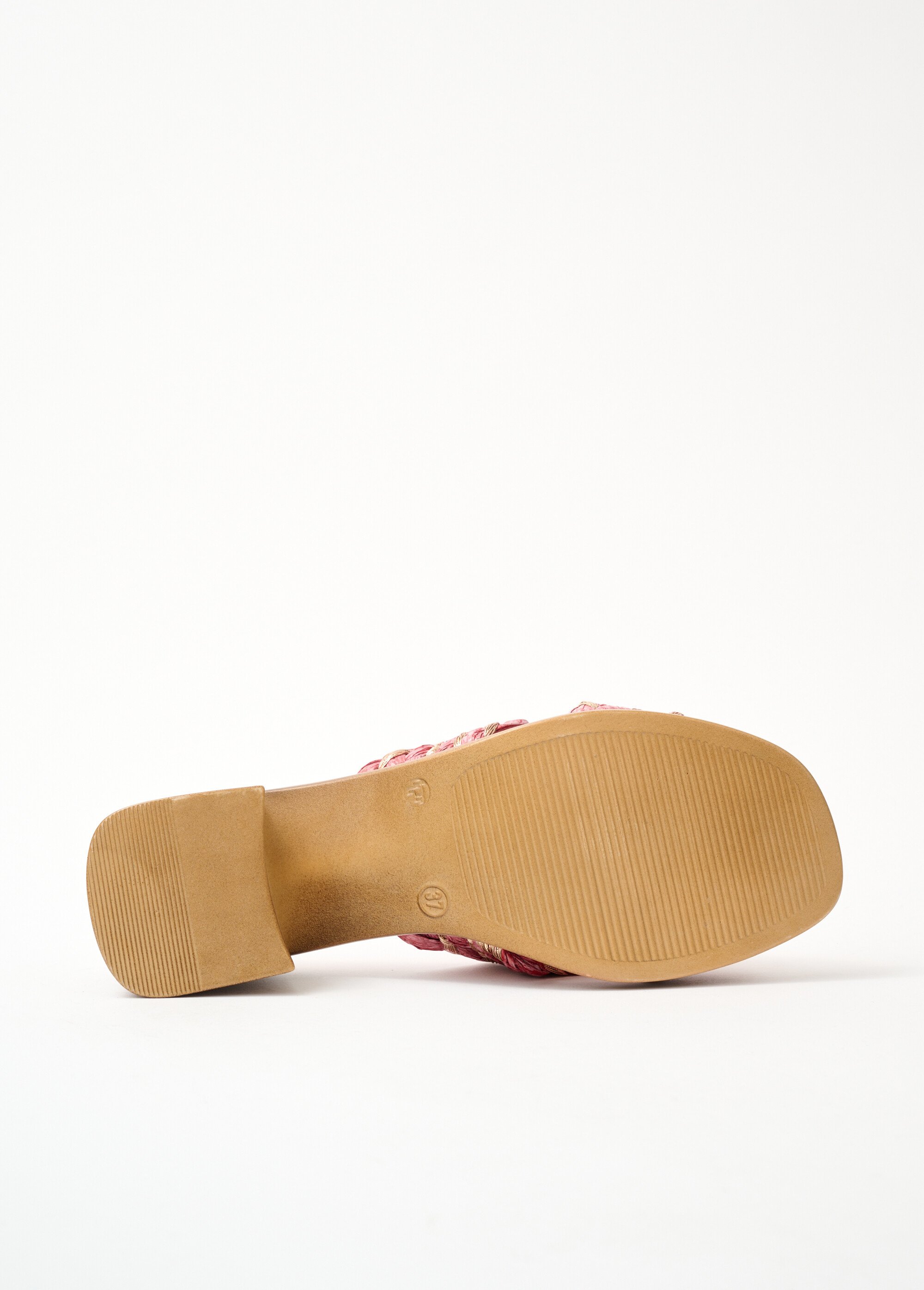 Mules largeur confort raphia tressé Femme Rose OTRESSE UN1
