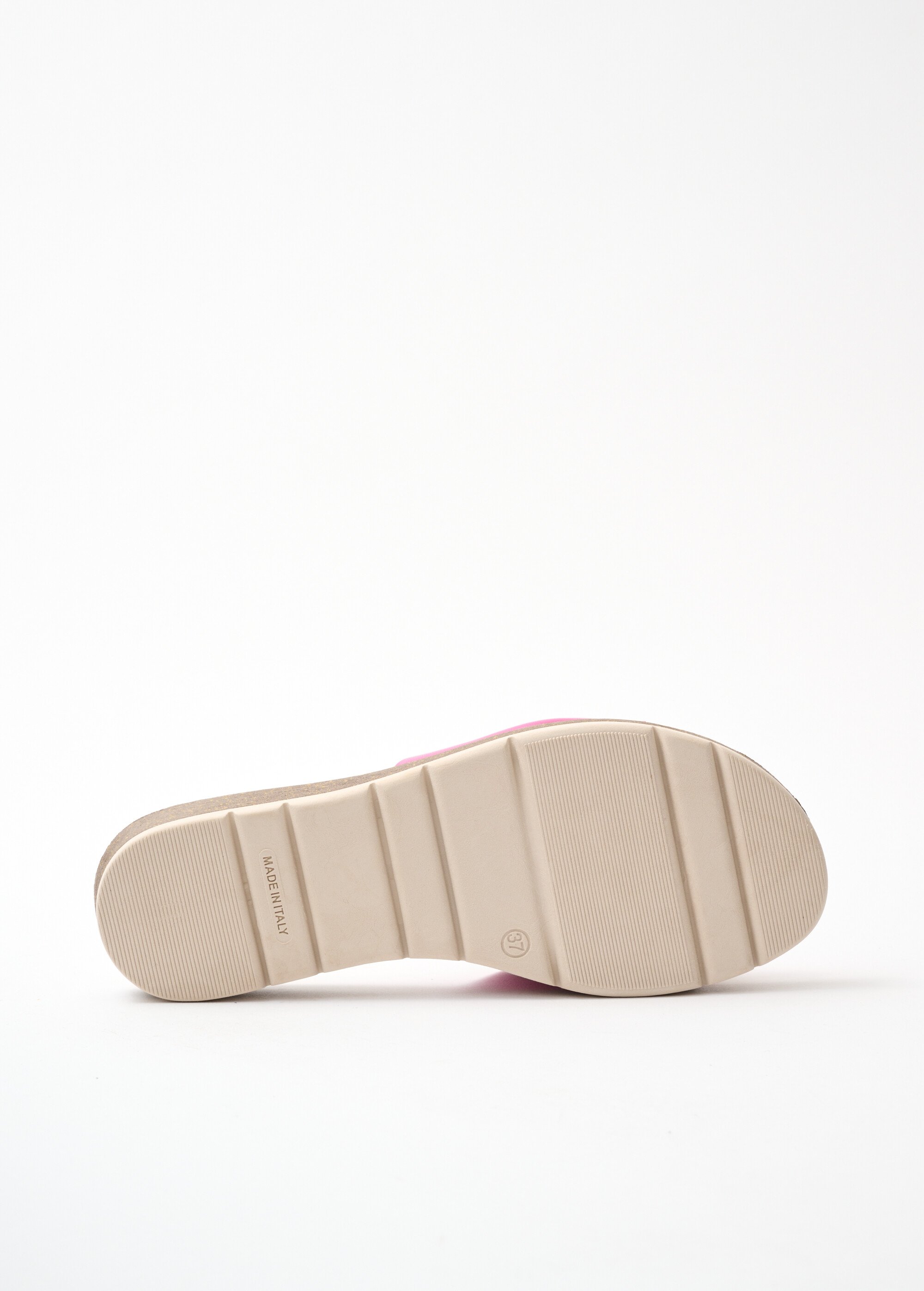 Mules vegan largeur confort compensées Femme Rose ODIANE UN1