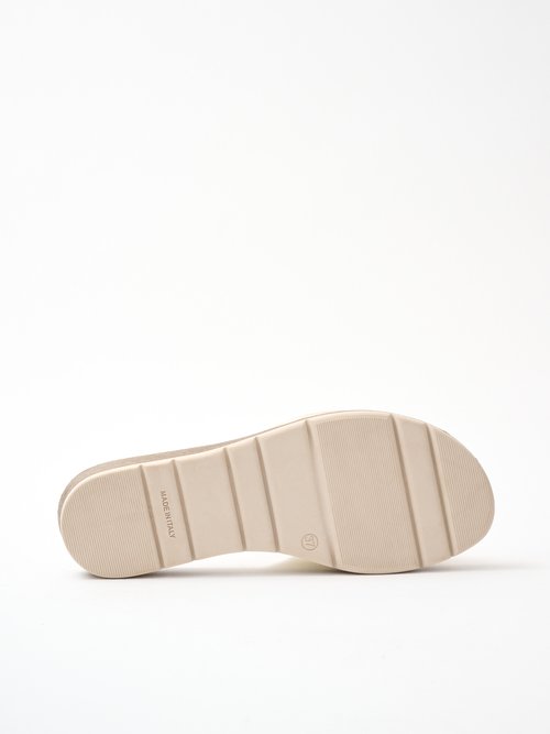 Mules vegan largeur confort compensées Femme Doré ODIANE UN1