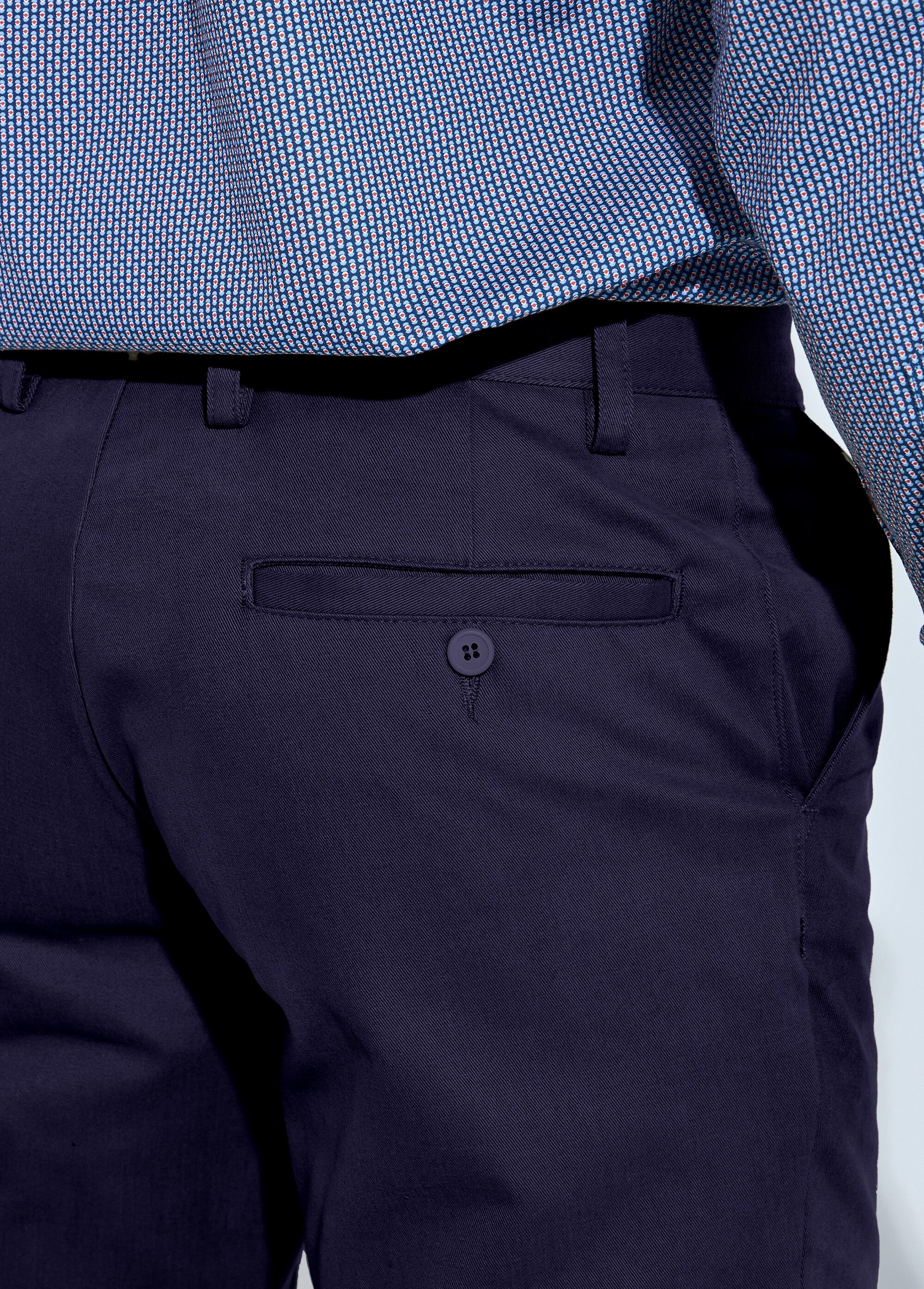 Pantalon chino toile coton stretch Homme Bleu FLUIDE DE2