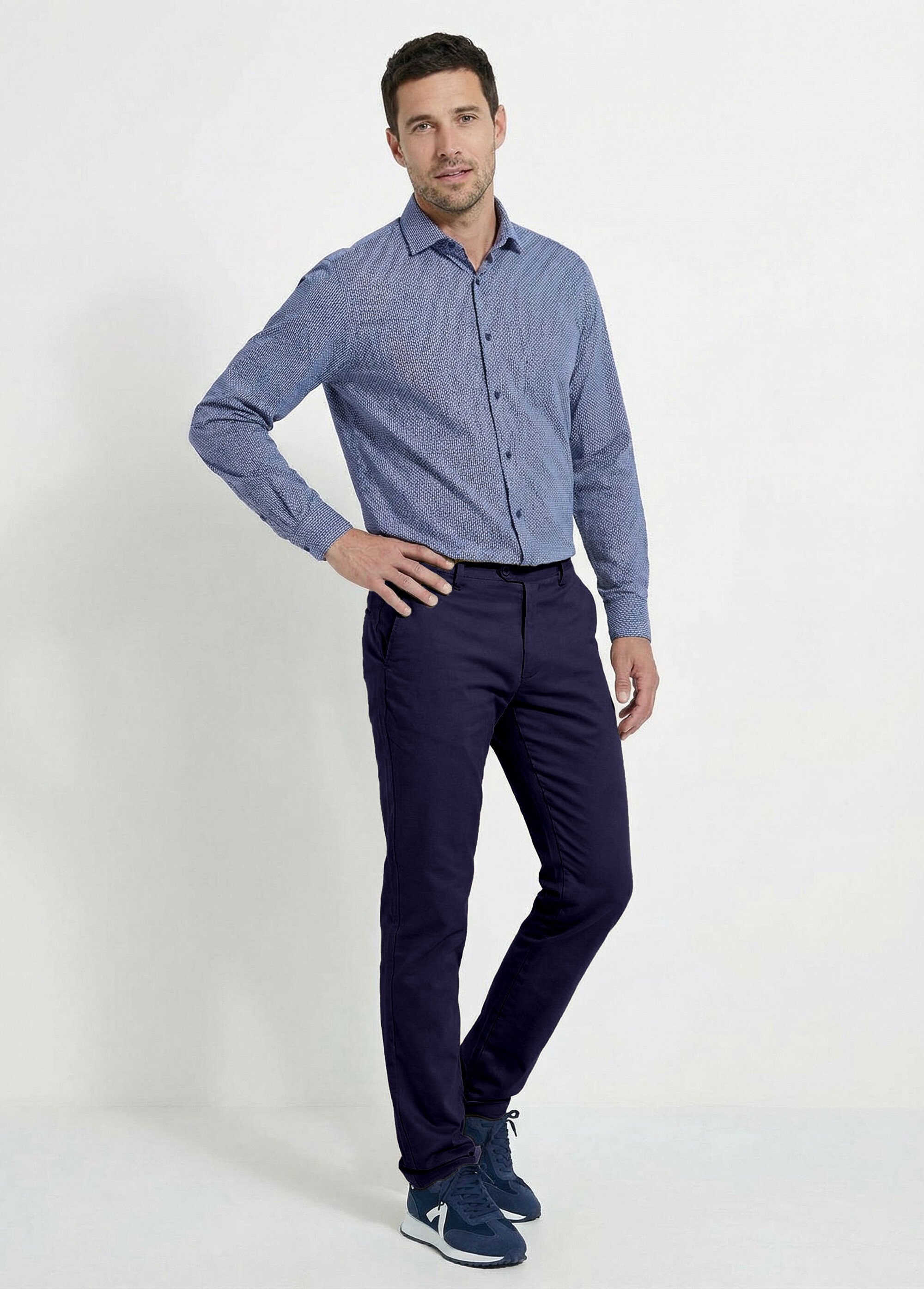 Pantalon chino toile coton stretch
