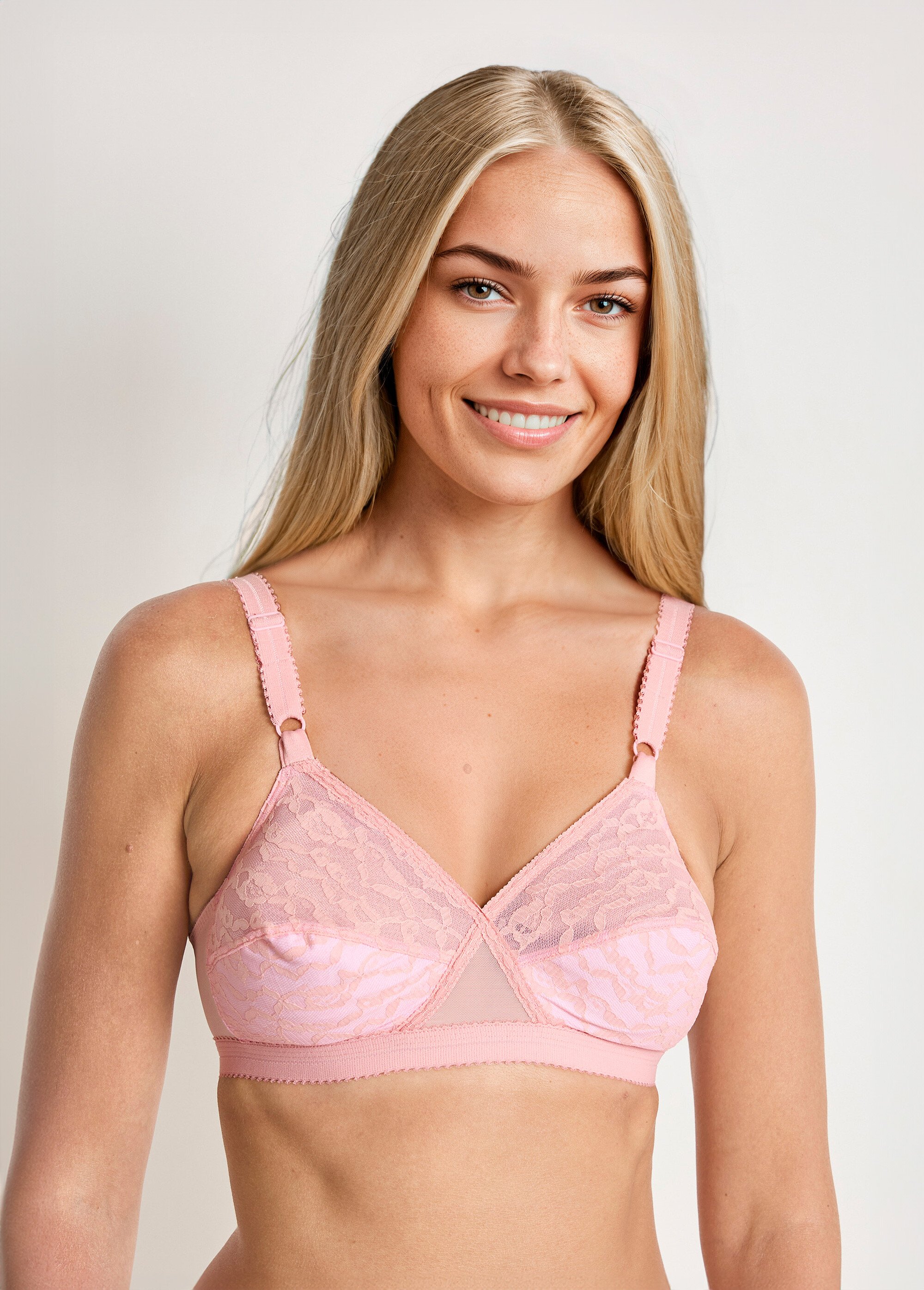 Soutien-gorge Coeur Croisé sans armatures Femme Rose VELOUTINE FA1