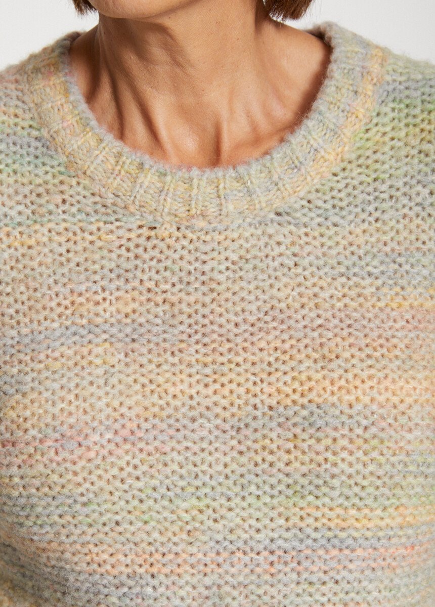 Pull maille douillette effet mouliné